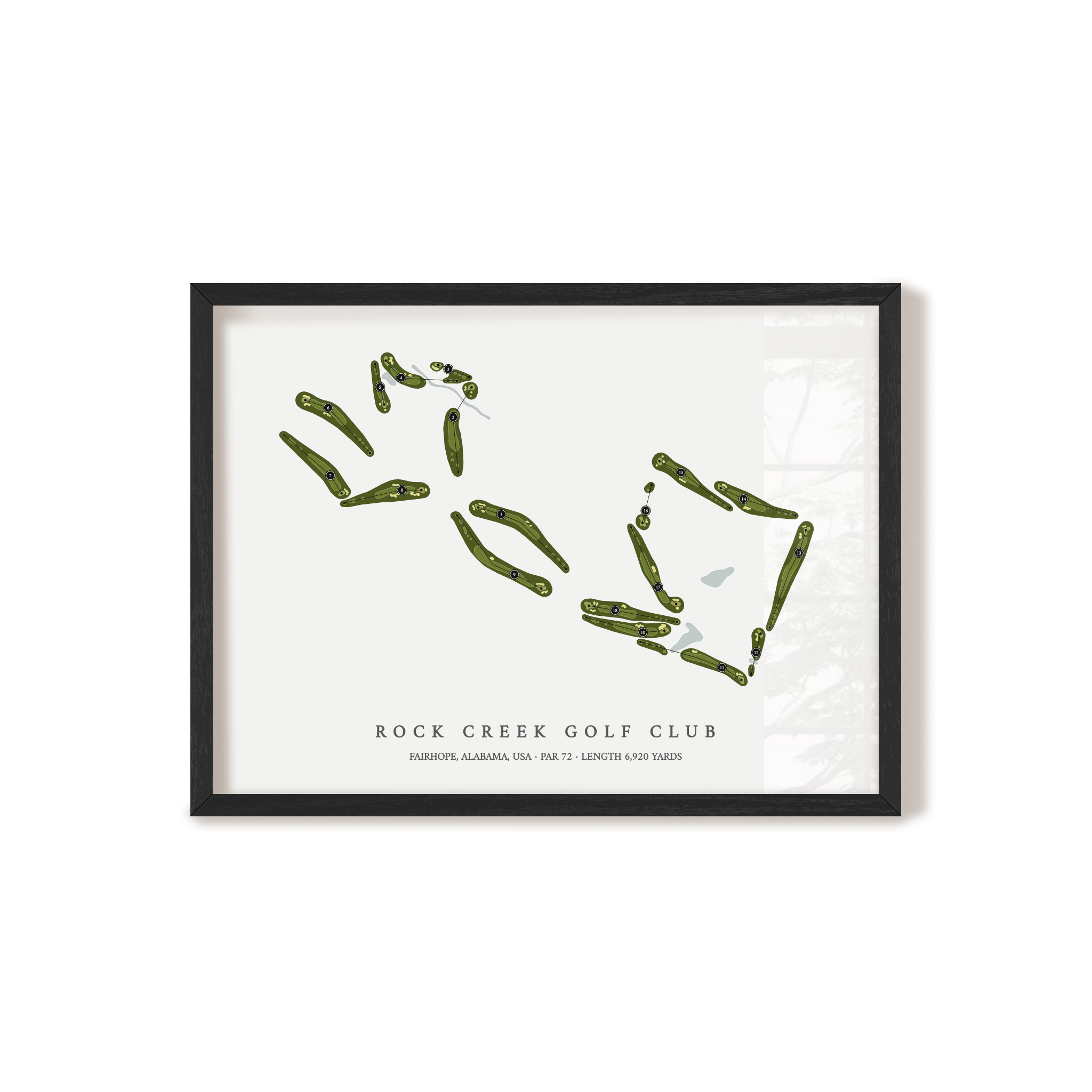 Rock Creek Golf Club | Golf Course Map | Black+Frame