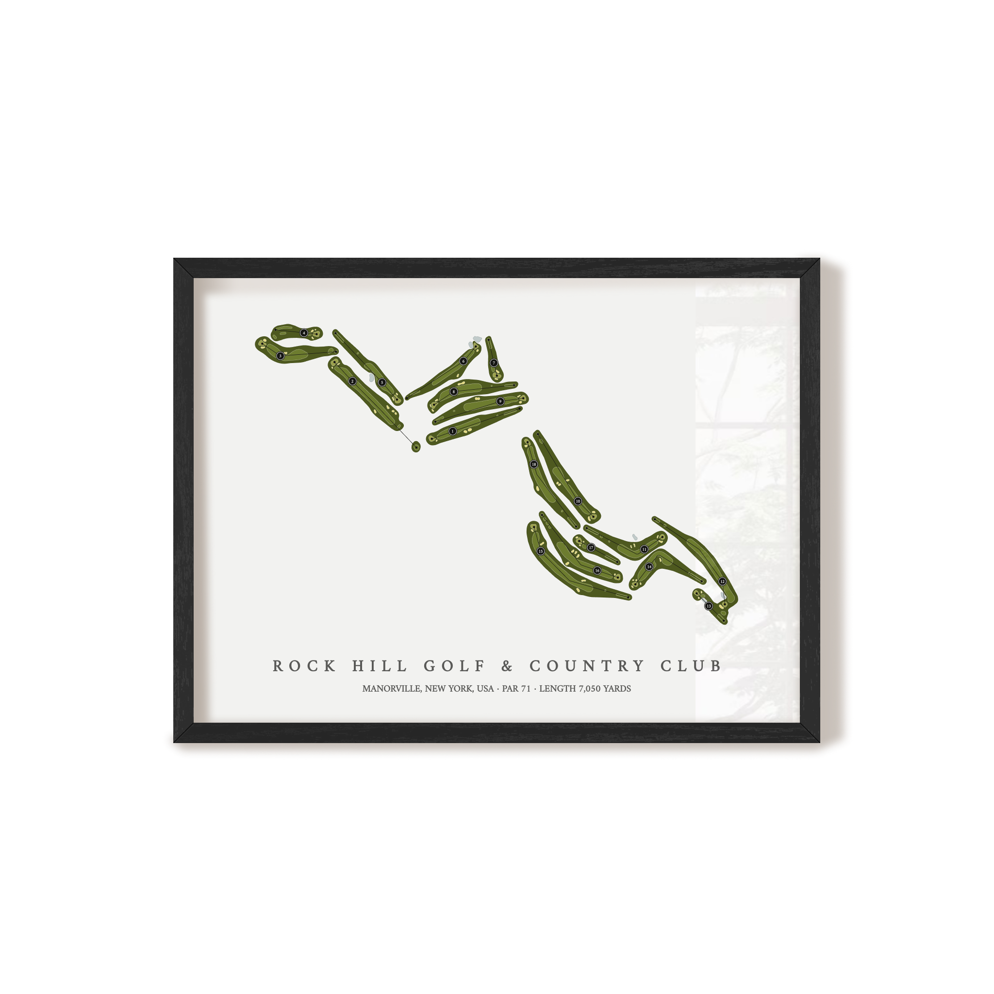 Rock Hill Golf & Country Club | Golf Course Map | Black Frame