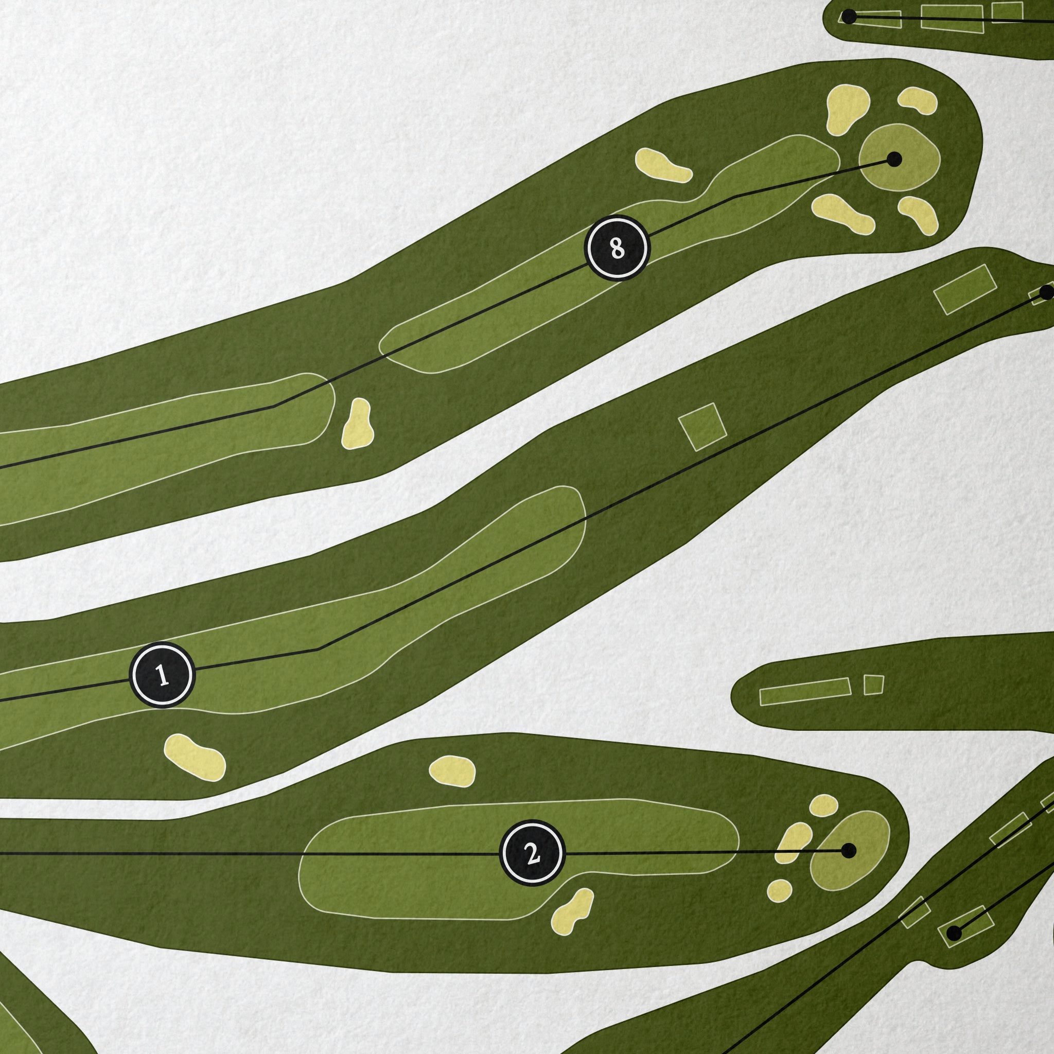 Rock Ridge Country Club | Golf Course Print | Close Up