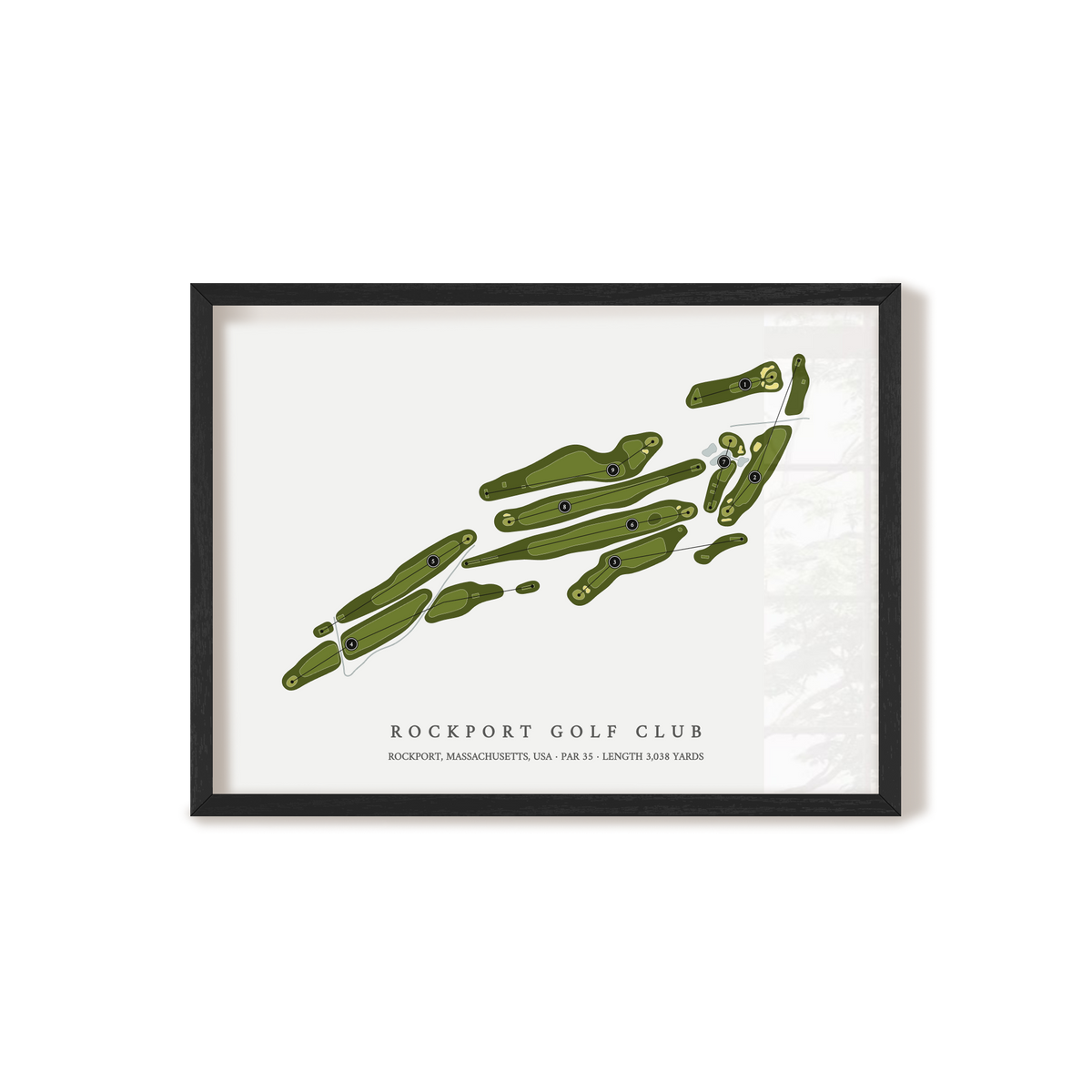 Rockport Golf Club | Golf Course Map | Black Frame