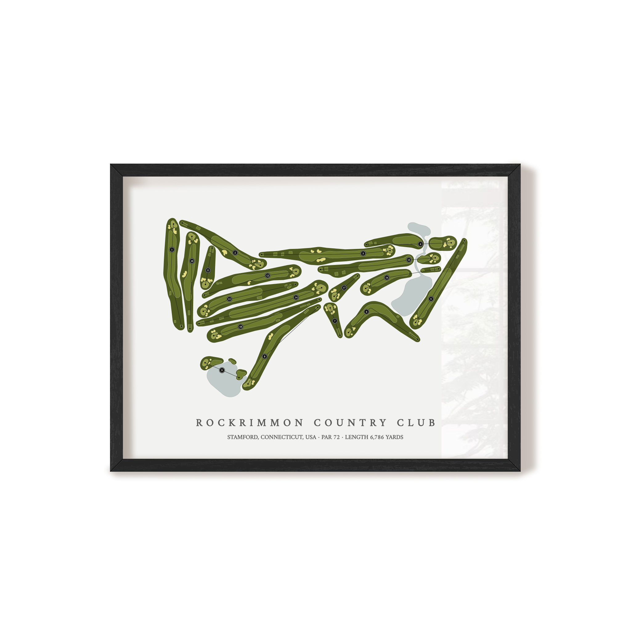 Rockrimmon Country Club | Golf Course Map | Black Frame