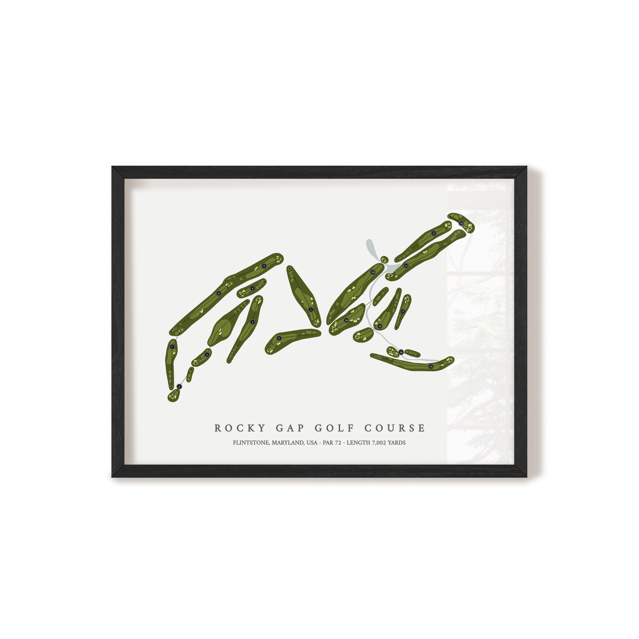 Rocky Gap Golf Course | Golf Course Map | Black+Frame