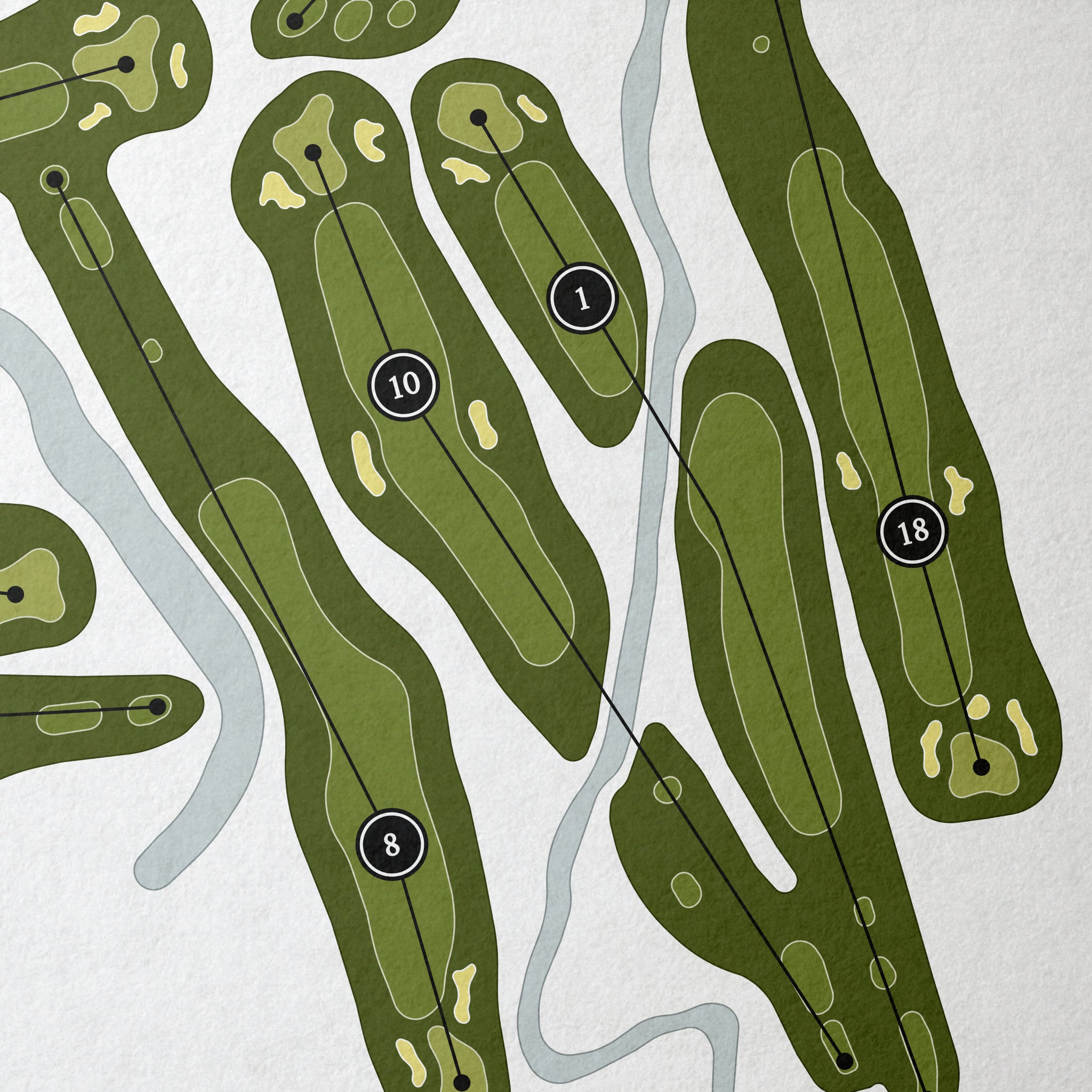Rolling Hills Country Club | Golf Course Map | Close Up