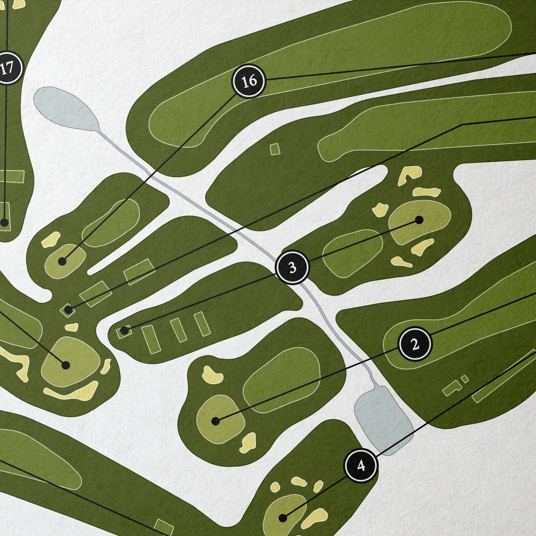 Rolling Road Golf Club | Golf Course Print | Close+Up