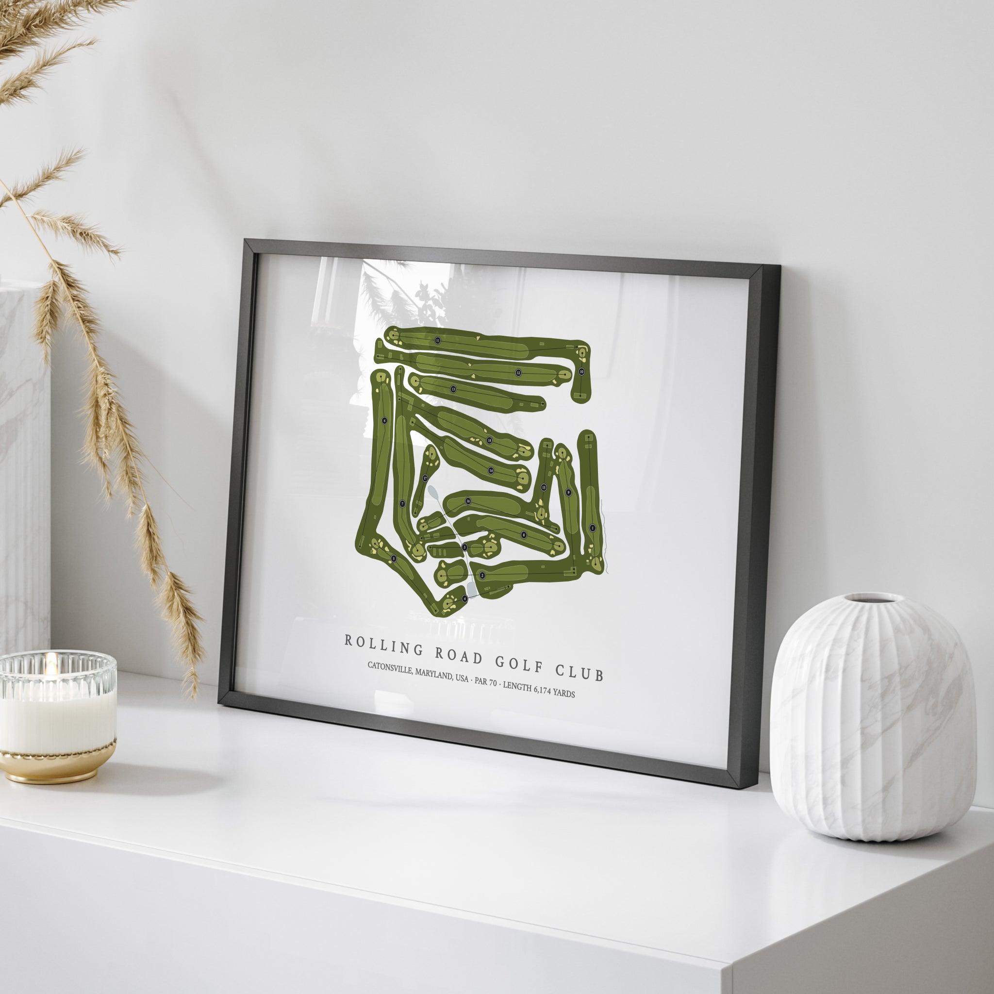 Rolling Road Golf Club | Golf Course Print | On+Table