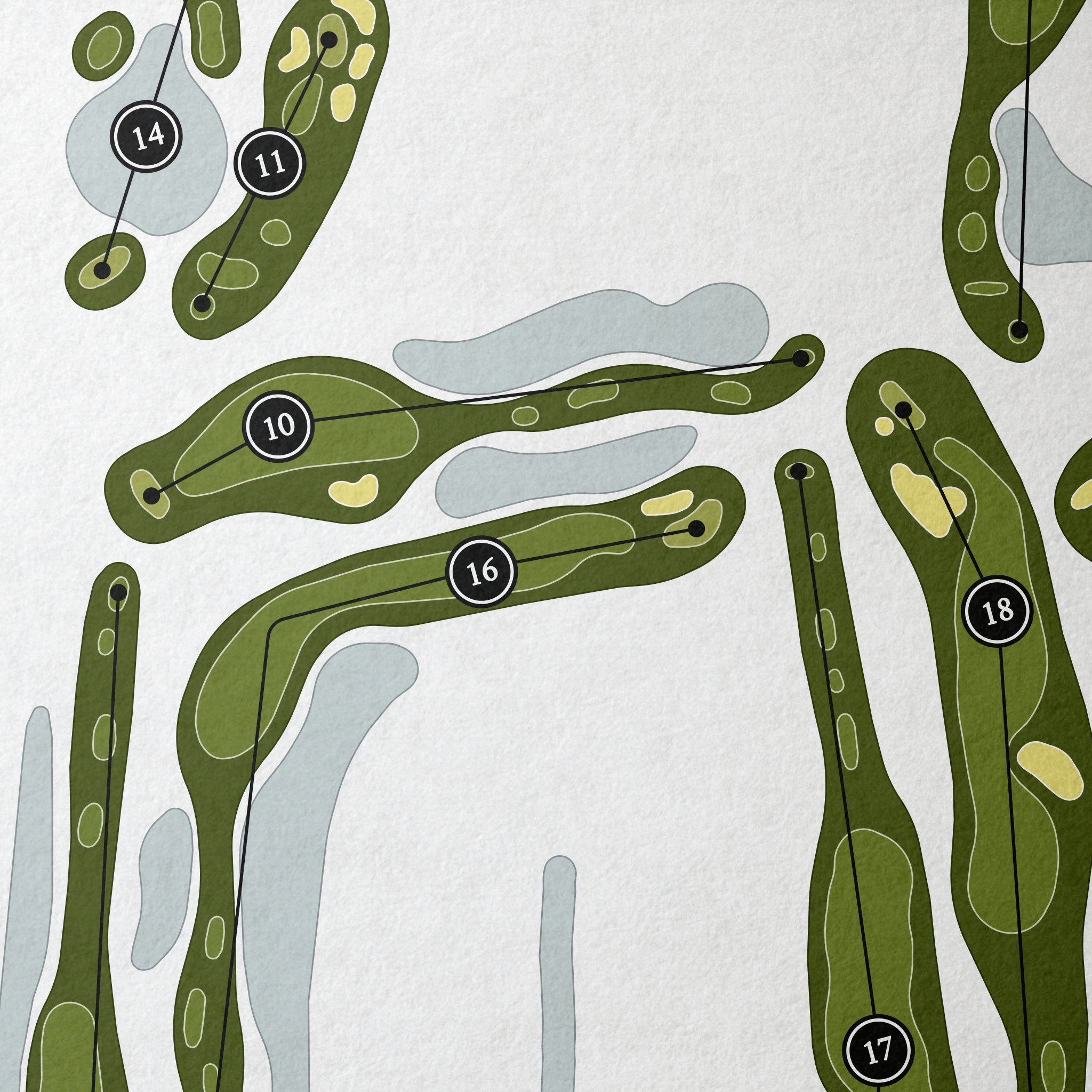 Rotonda Golf & Country Club - Palms Course | Golf Course Print | Close+Up