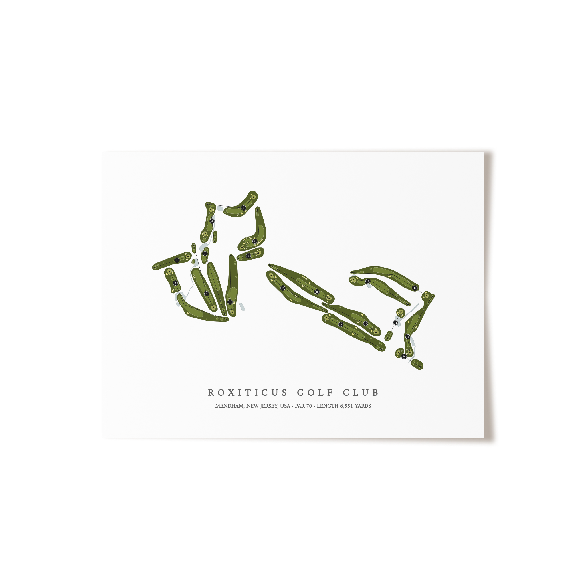 Roxiticus Golf Club | Golf Course Map | Unframed