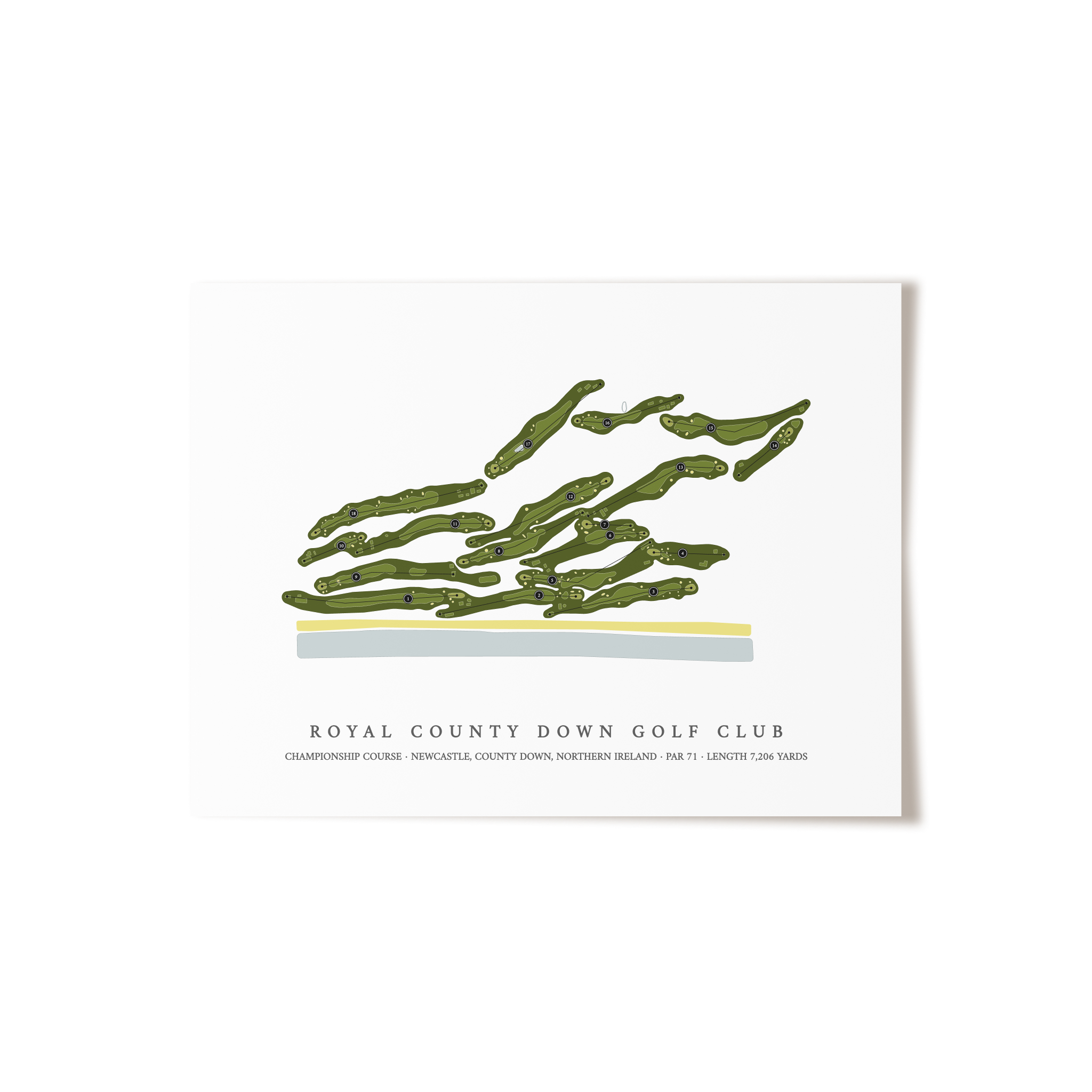 Royal County Down Golf Club - Championship Course | Golf Course Print | Unframed