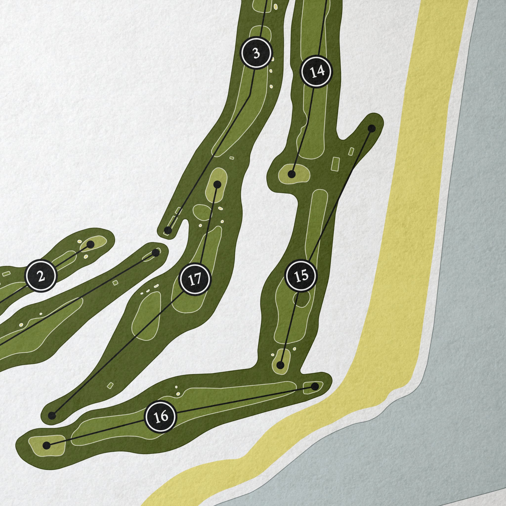 Royal Dornoch Golf Club - Championship Course | Golf Course Print | Close Up