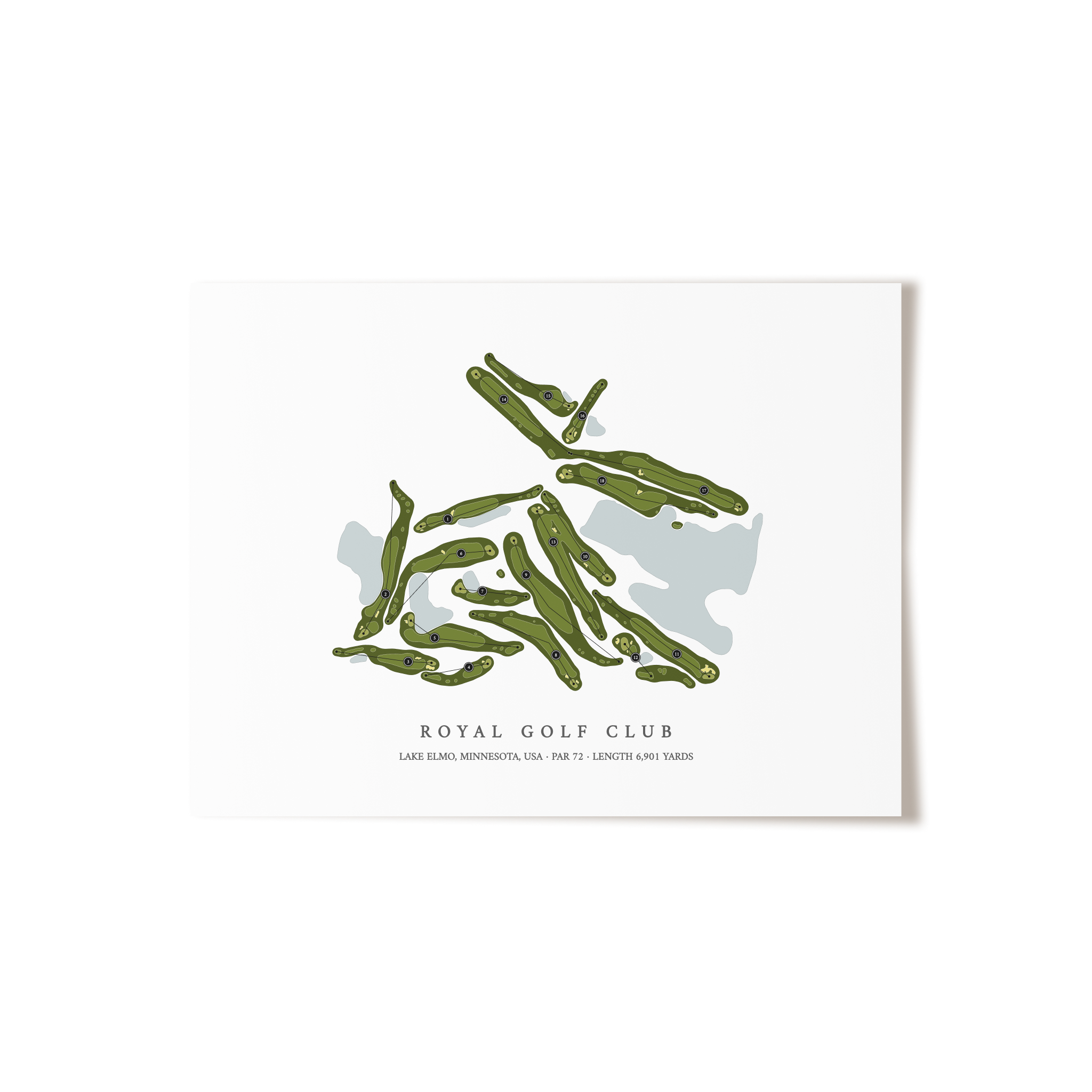 Royal Golf Club | Golf Course Map | Unframed