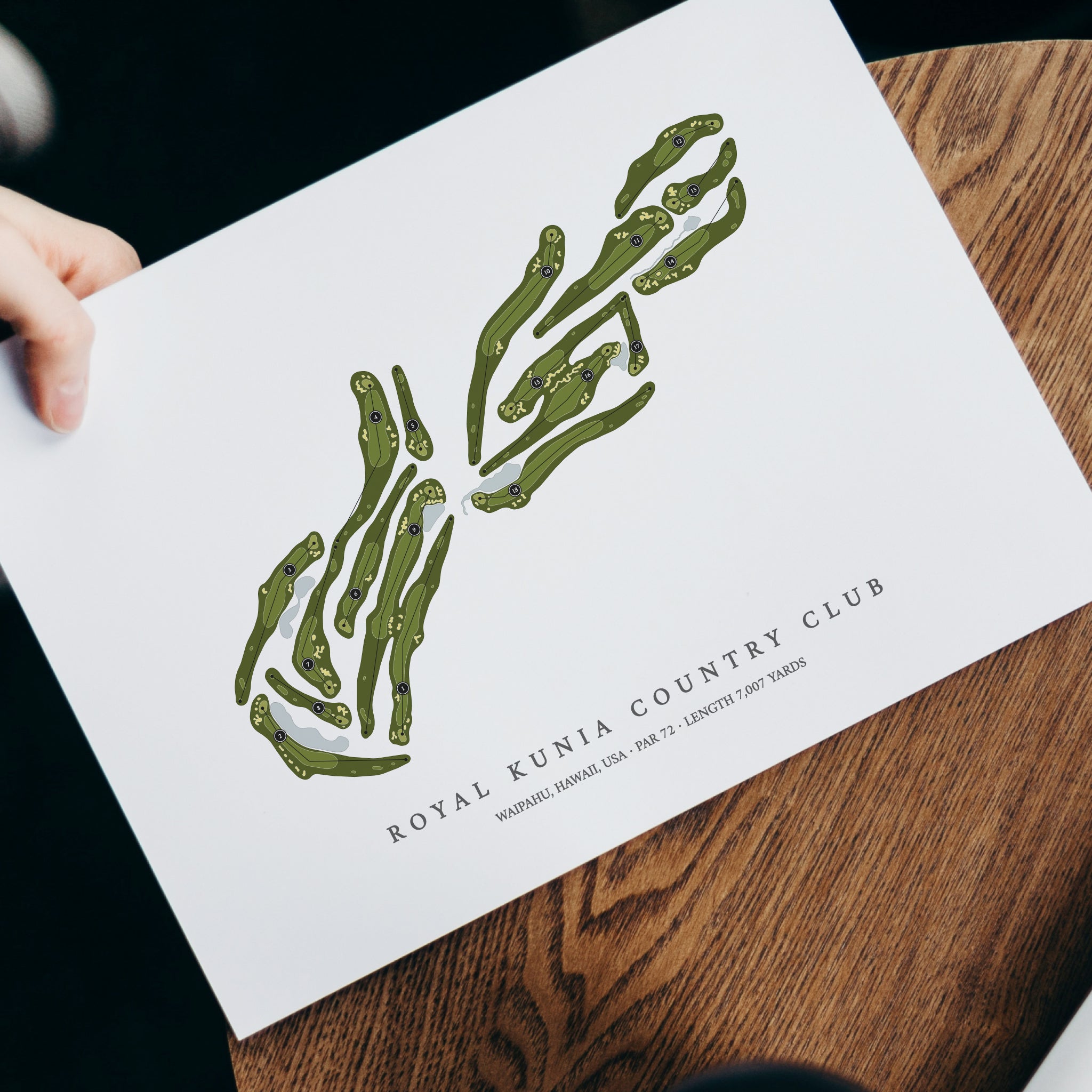 Royal Kunia Country Club | Golf Course Map | With Laptop