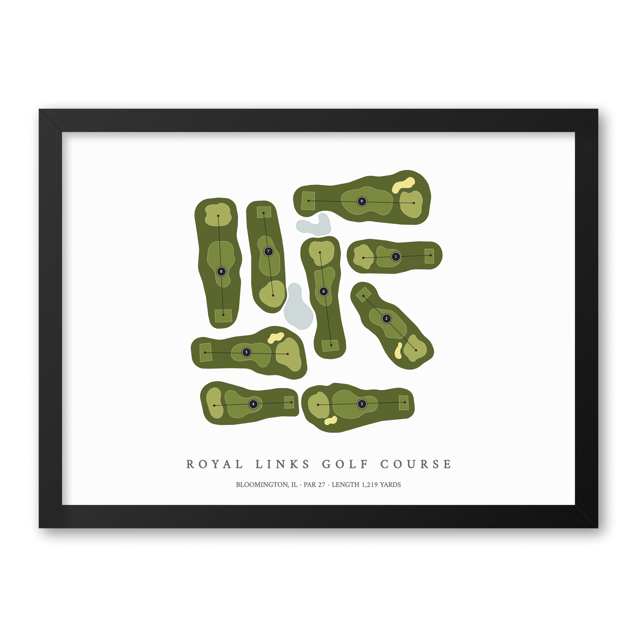 Royal Links Golf Course | Golf Course Print | Black Frame