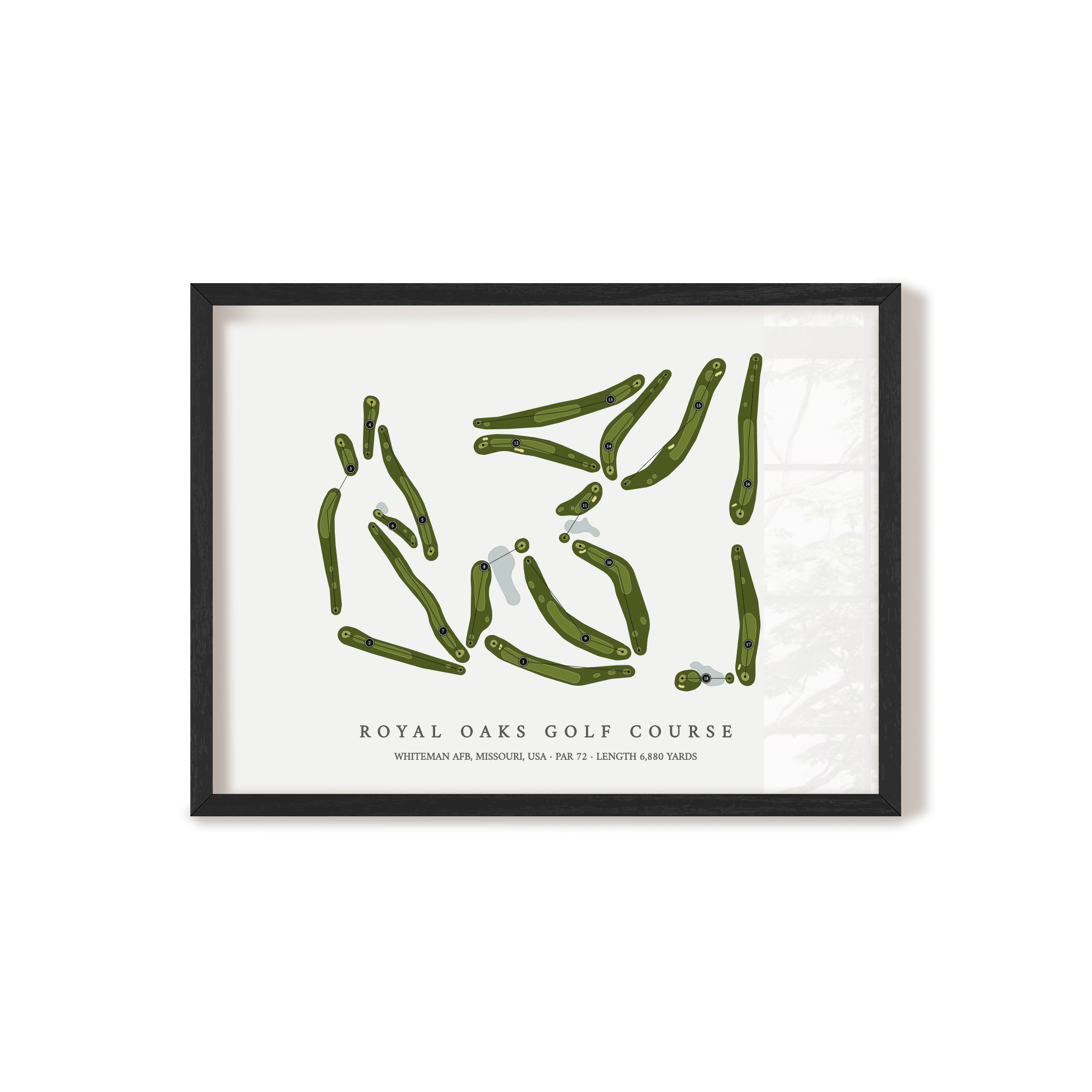 Royal Oaks Golf Course | Golf Course Map | Black+Frame