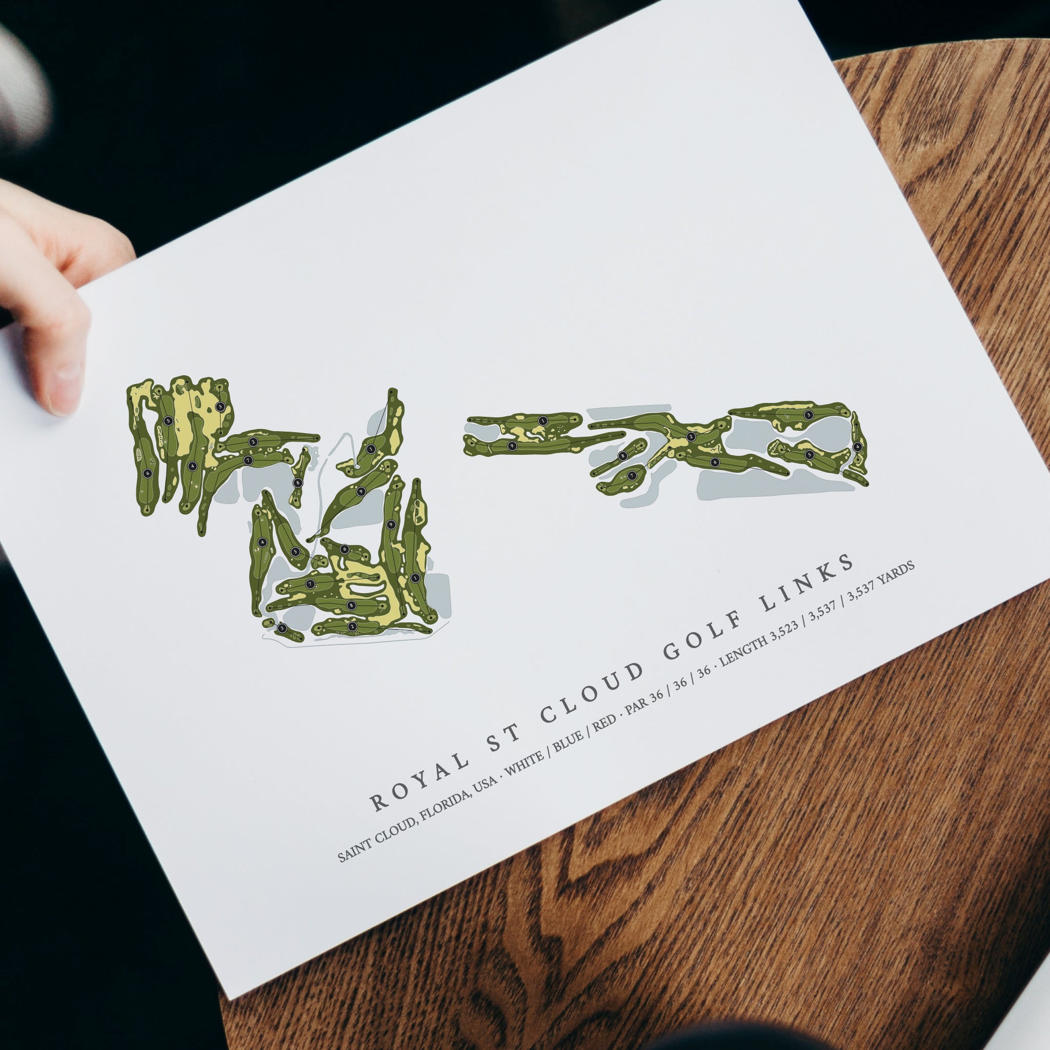 Royal St Cloud Golf Links | Golf Course Map | With Laptop