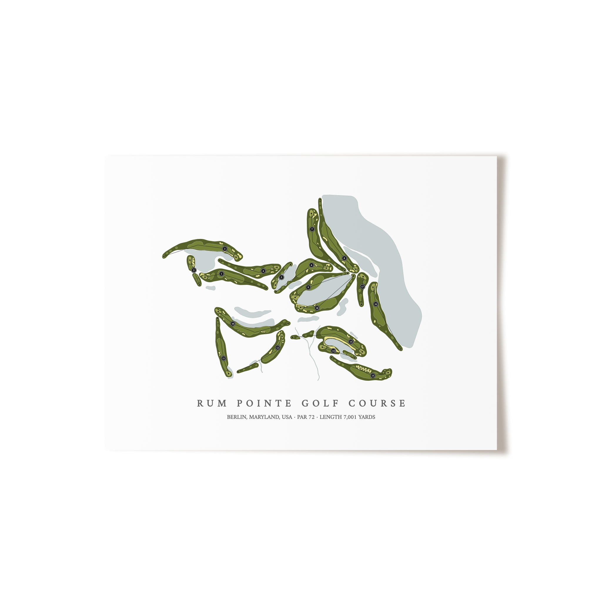 Rum Pointe Golf Course | Golf Course Map | Unframed