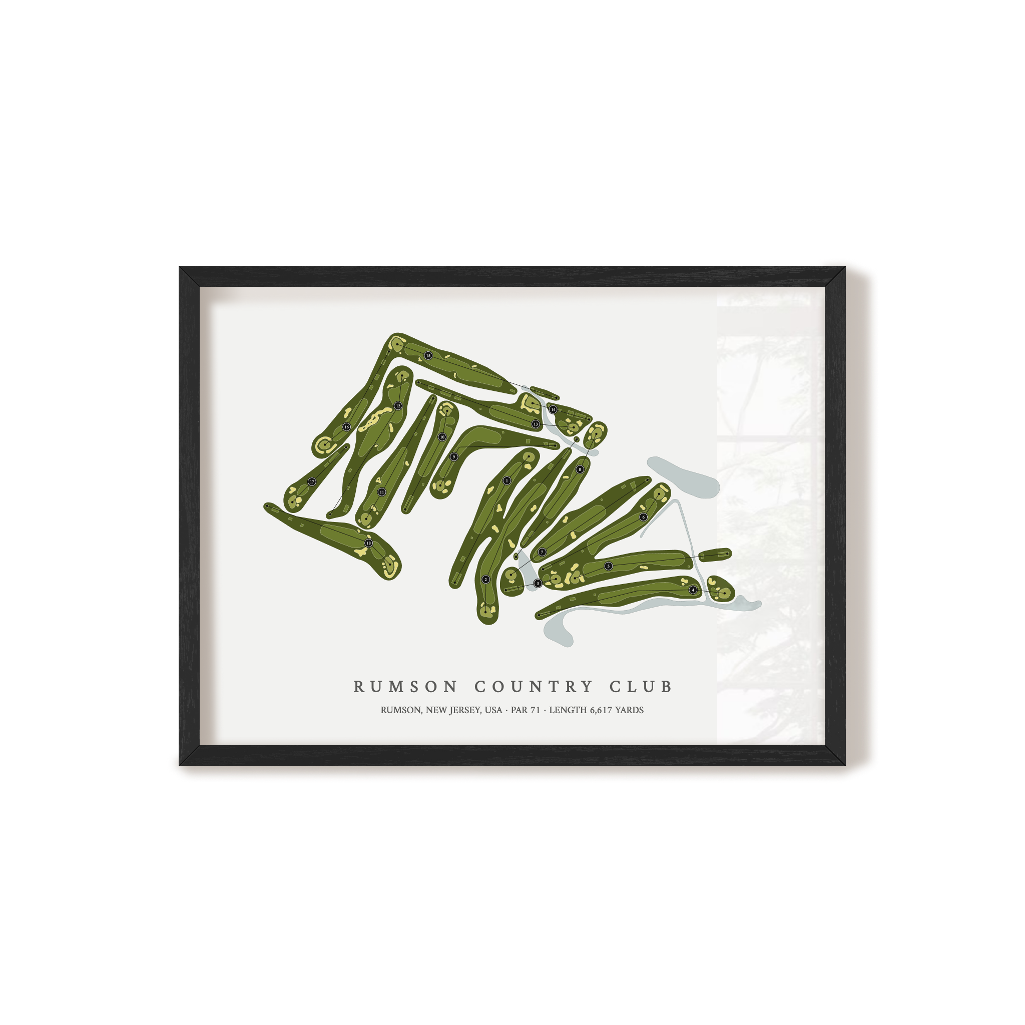 Rumson Country Club | Golf Course Map | Black+Frame