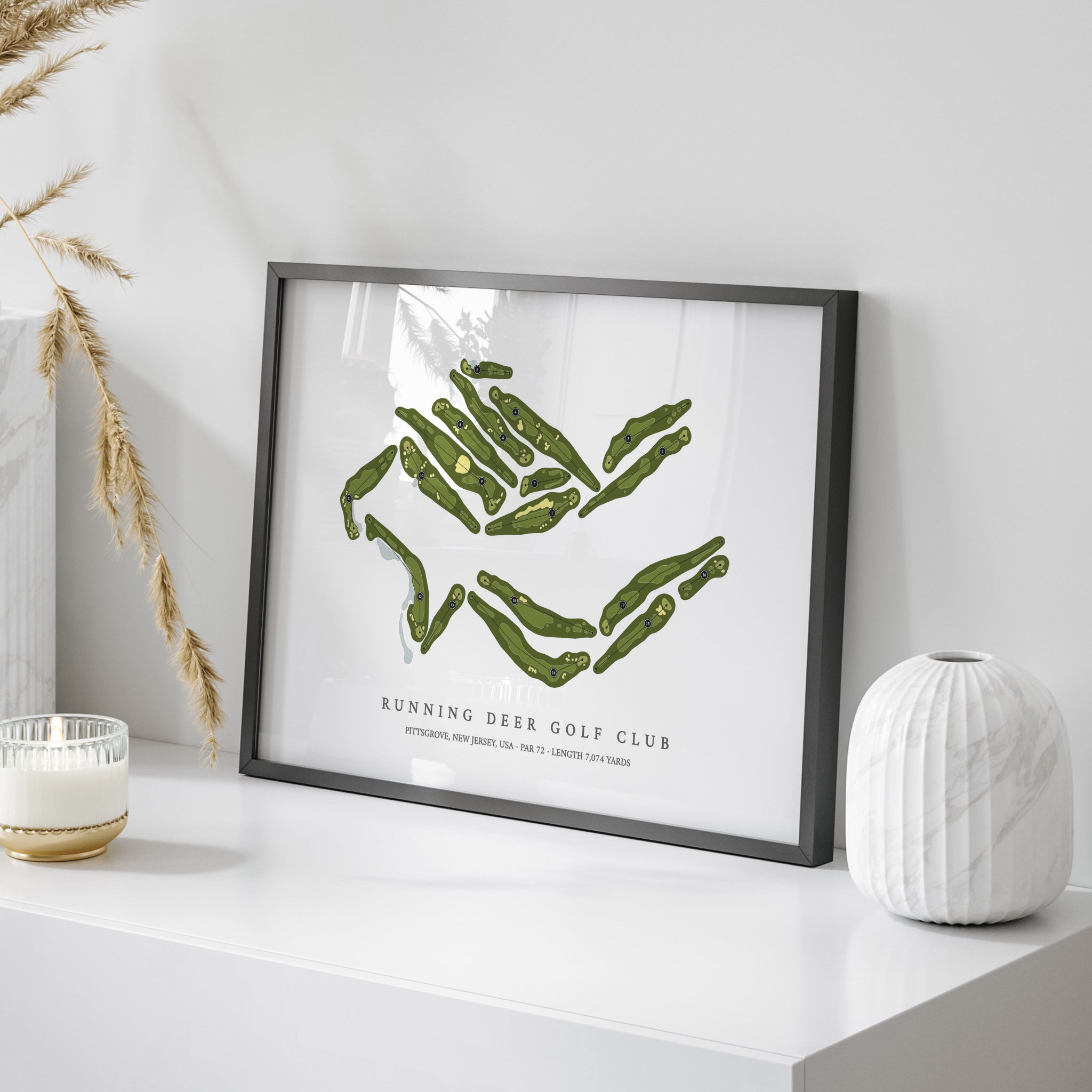 Running Deer Golf Club | Golf Course Map | On Table