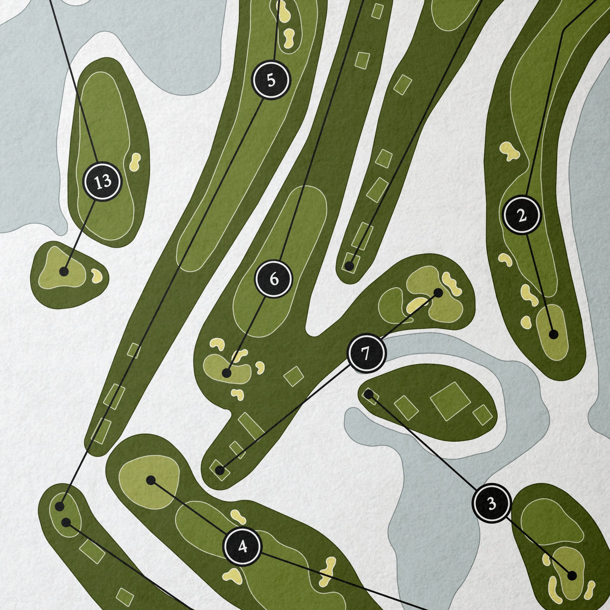 Rush Creek Golf Club | Golf Course Map | Close Up