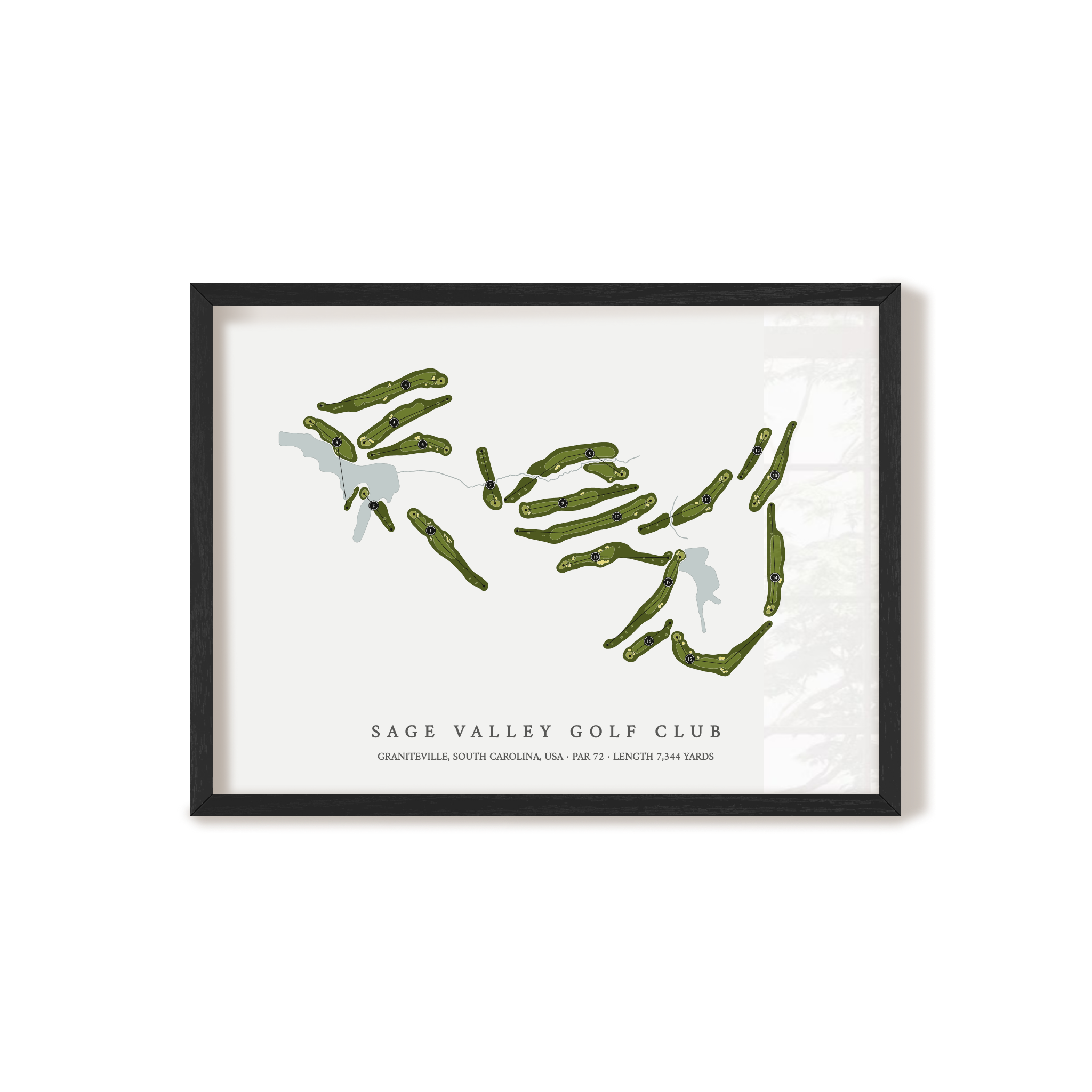 Sage Valley Golf Club | Golf Course Print | Black Frame