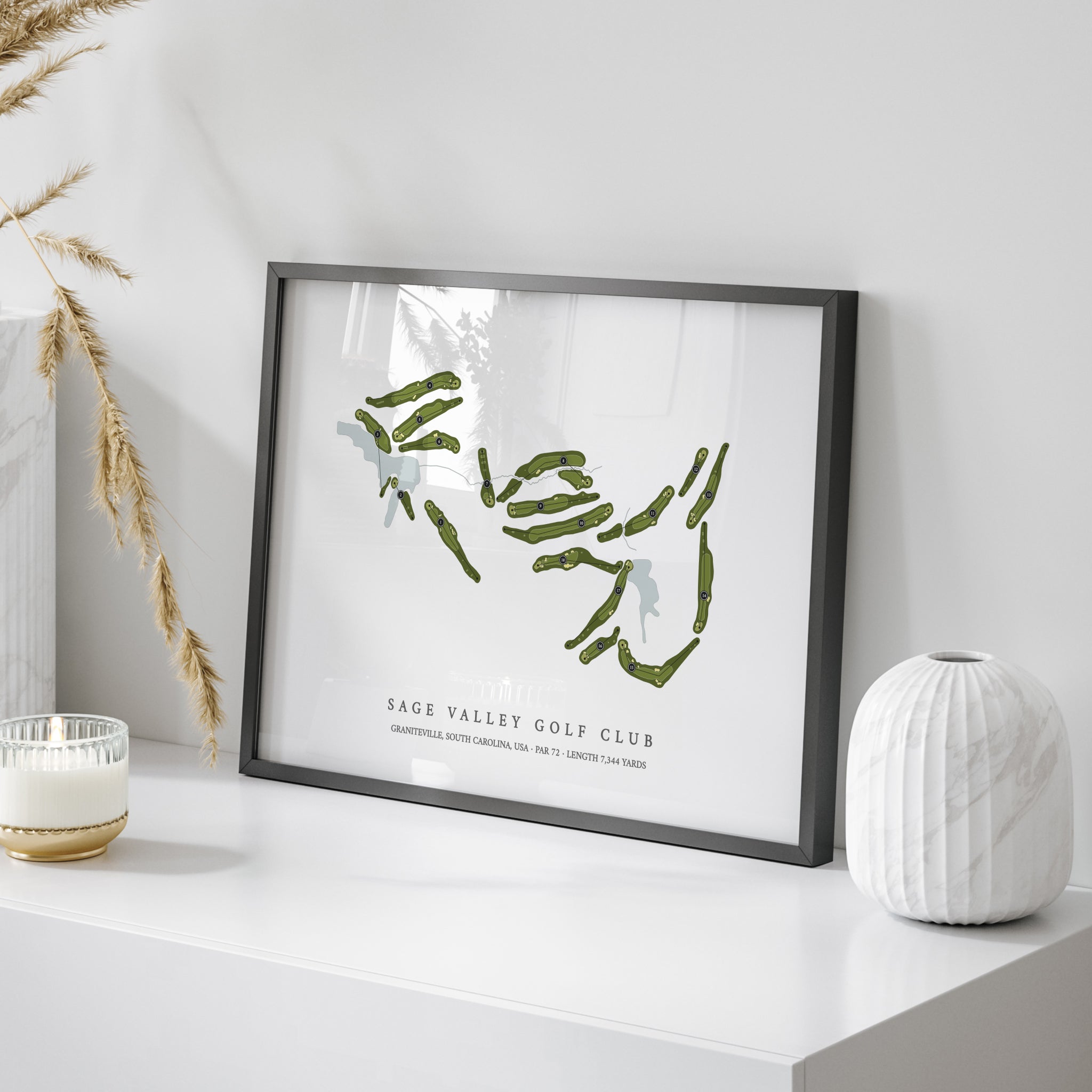Sage Valley Golf Club | Golf Course Print | On Table
