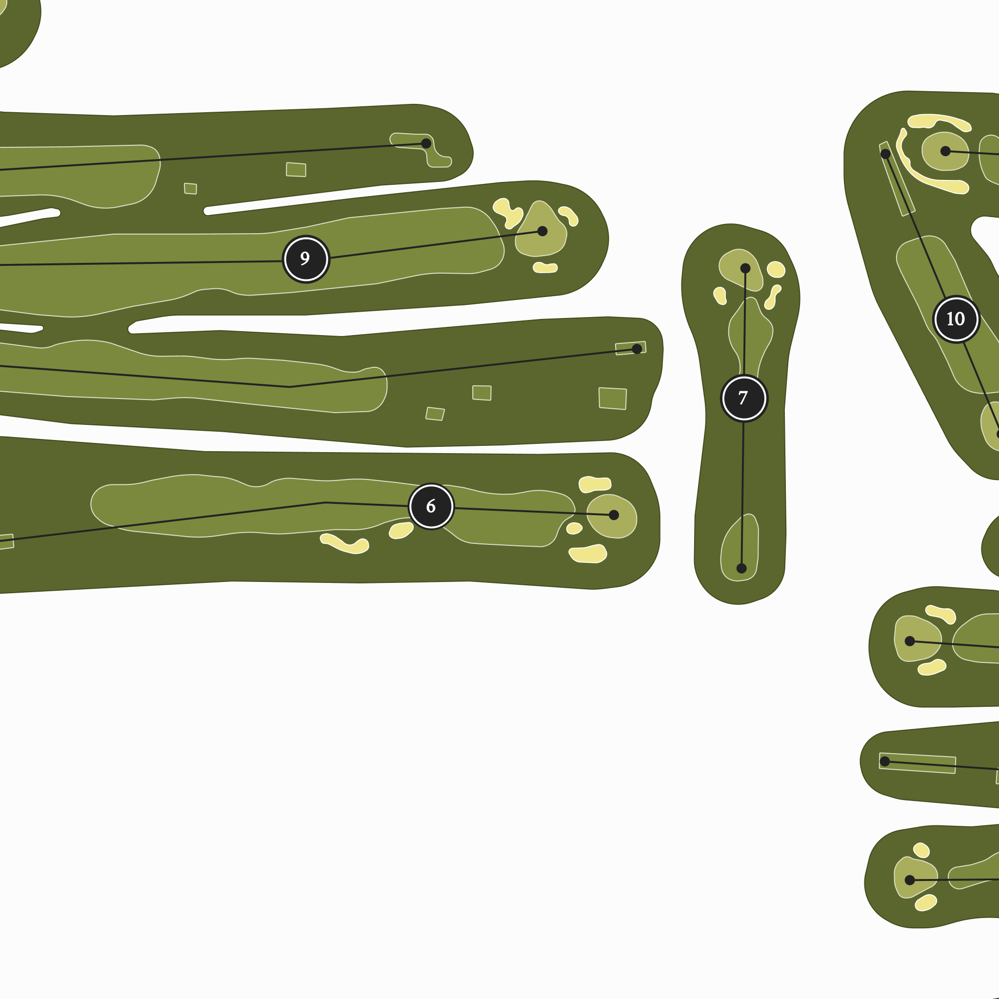 Saginaw Country Club | Golf Course Map | Close Up