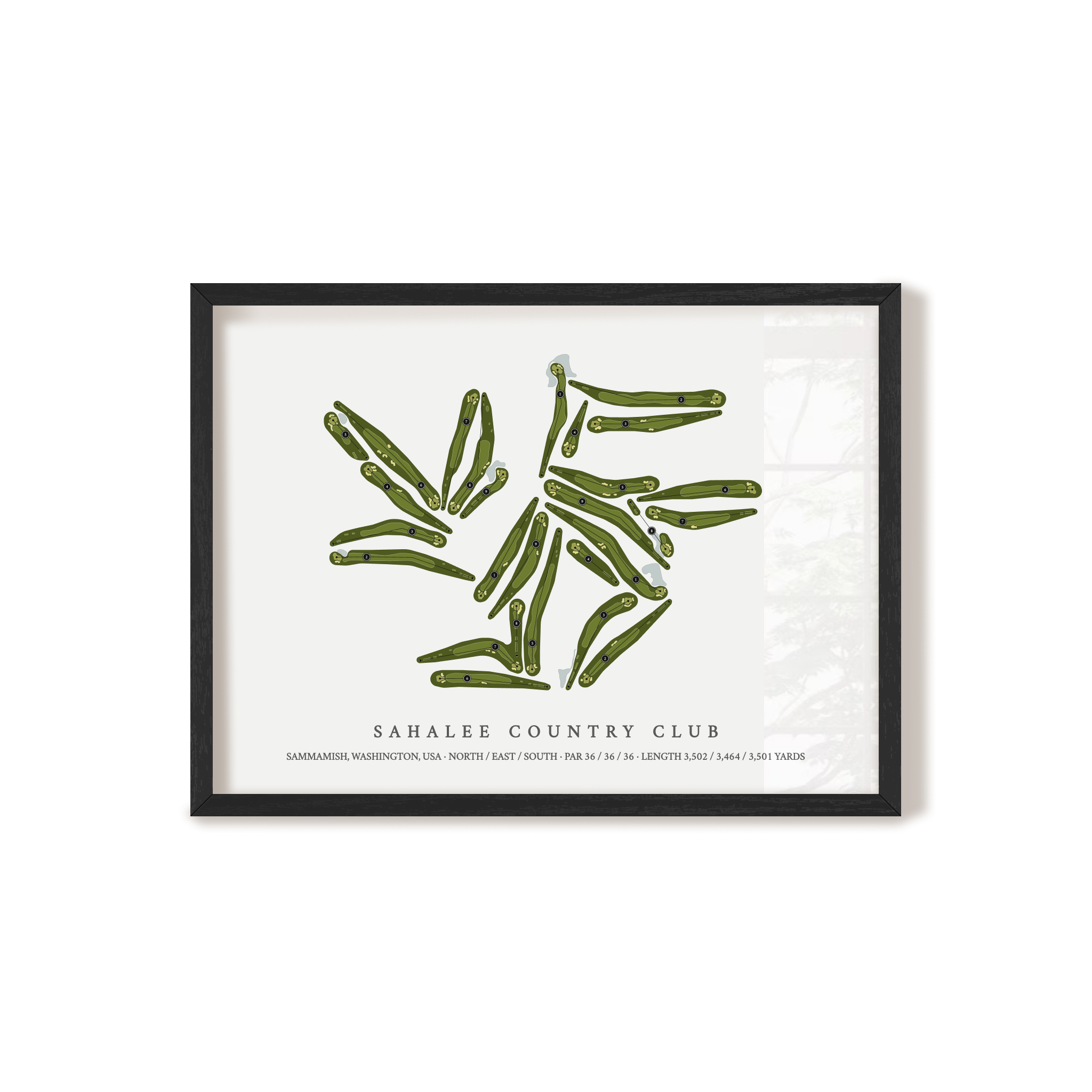 Sahalee Country Club | Golf Course Map | Black+Frame