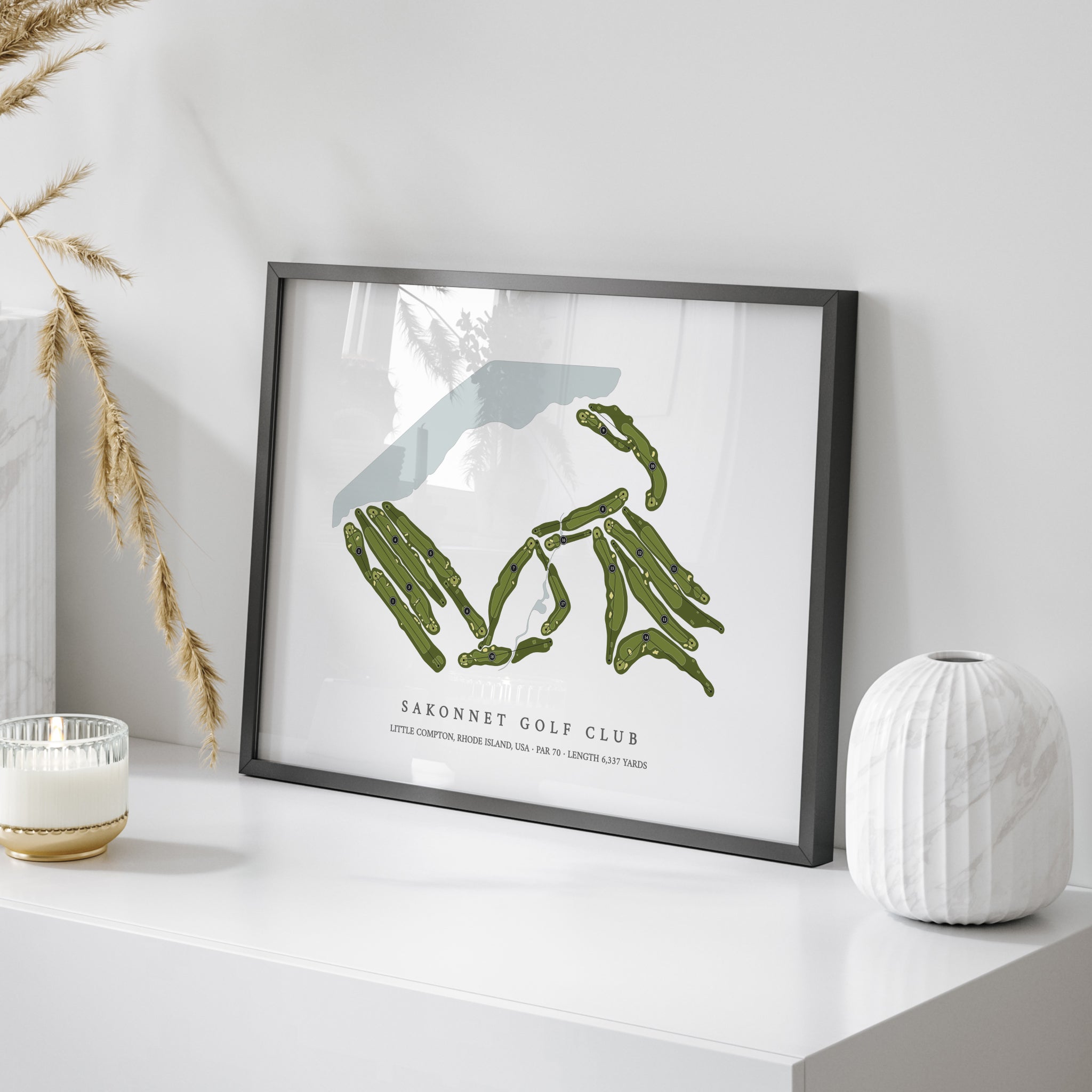 Sakonnet Golf Club | Golf Course Print | On Table