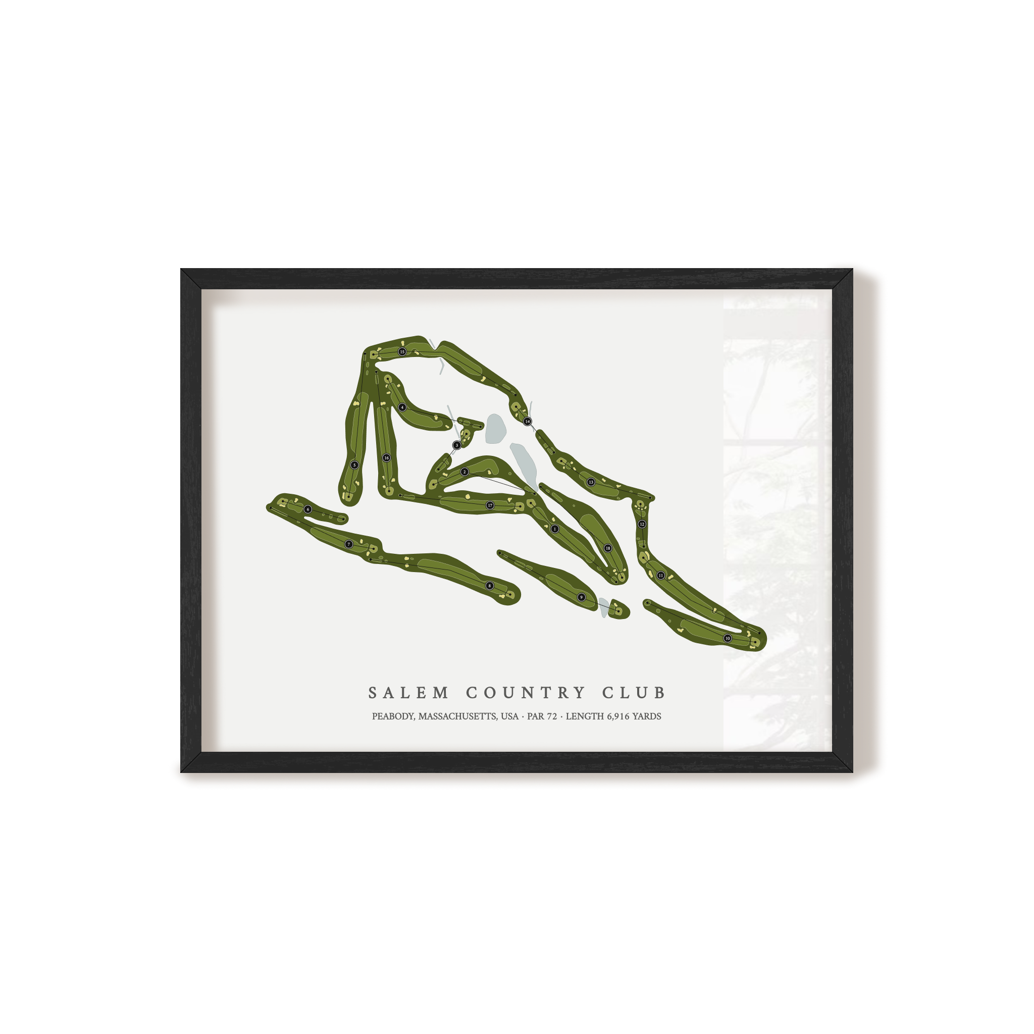 Salem Country Club | Golf Course Print | Black Frame