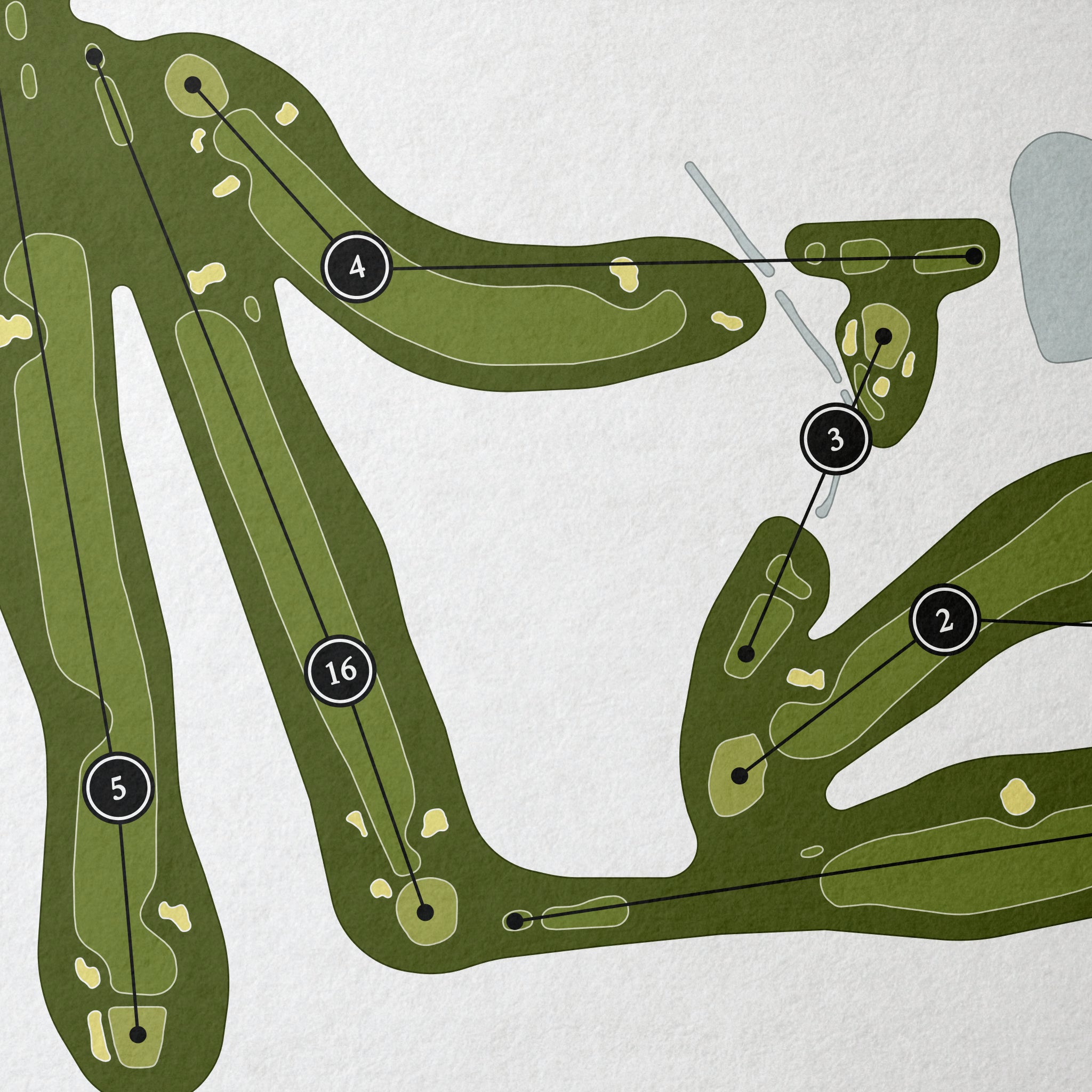 Salem Country Club | Golf Course Print | Close Up