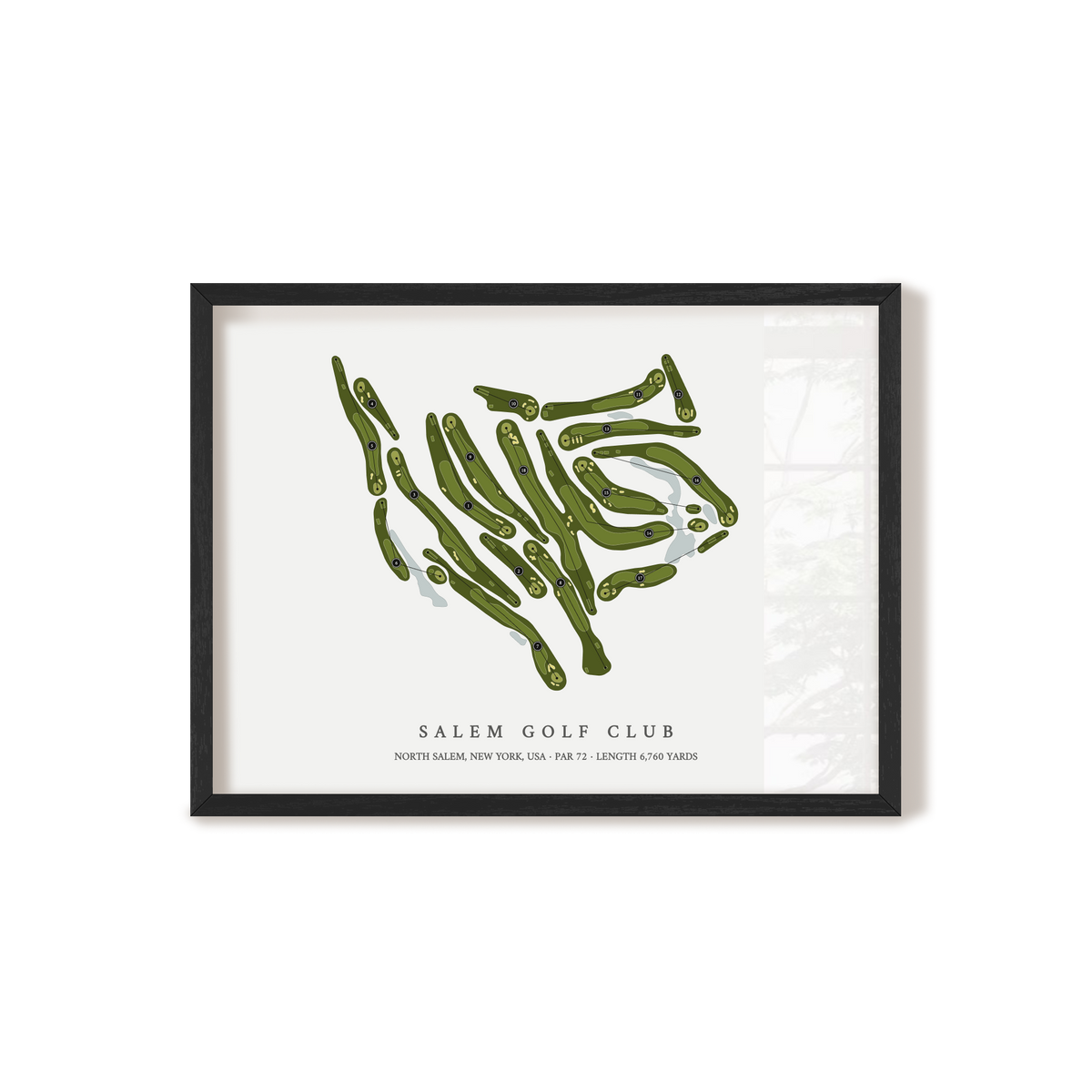 Salem Golf Club | Golf Course Map | Black Frame