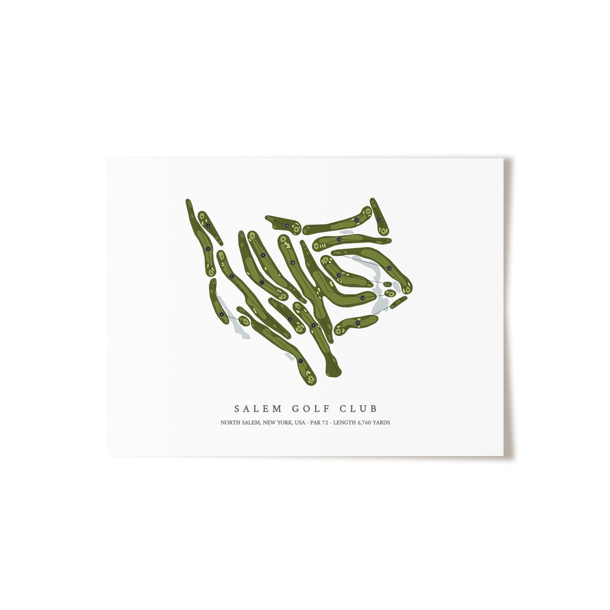 Salem Golf Club | Golf Course Map | Unframed