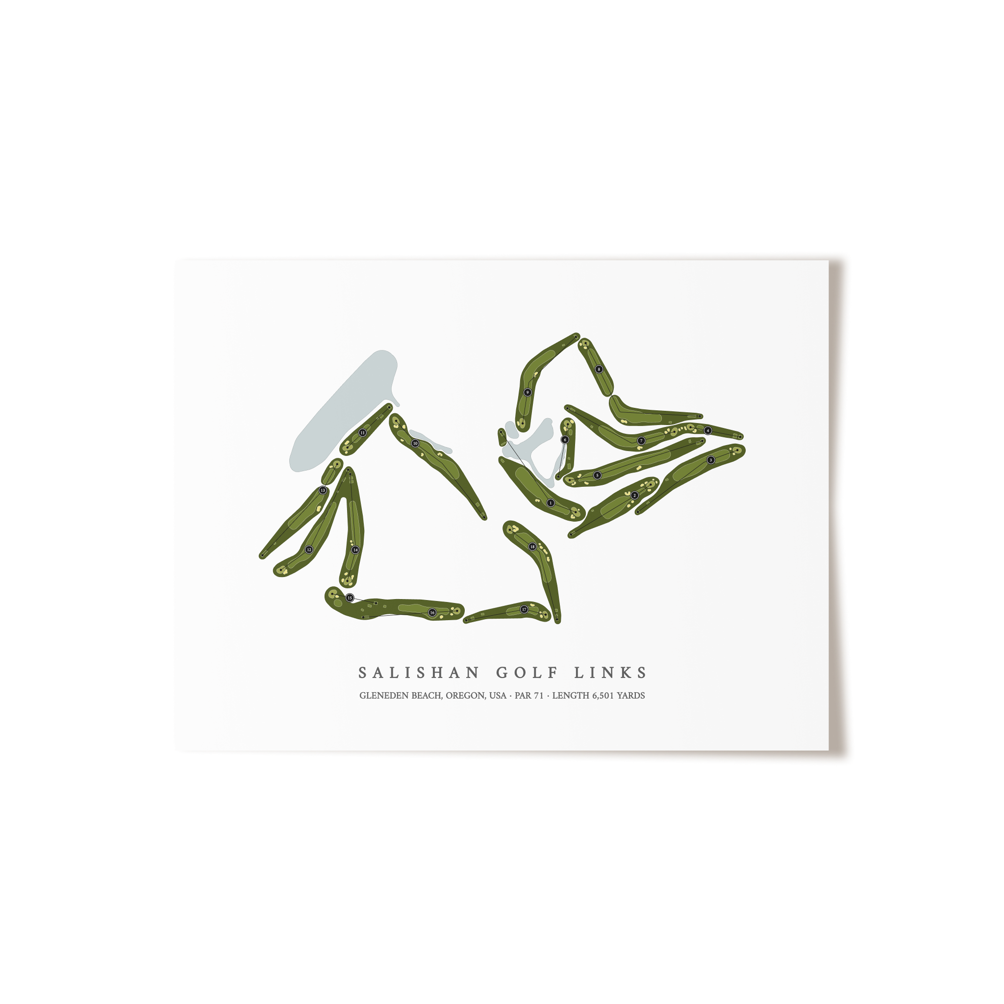 Salishan Golf Links | Golf Course Map | Unframed
