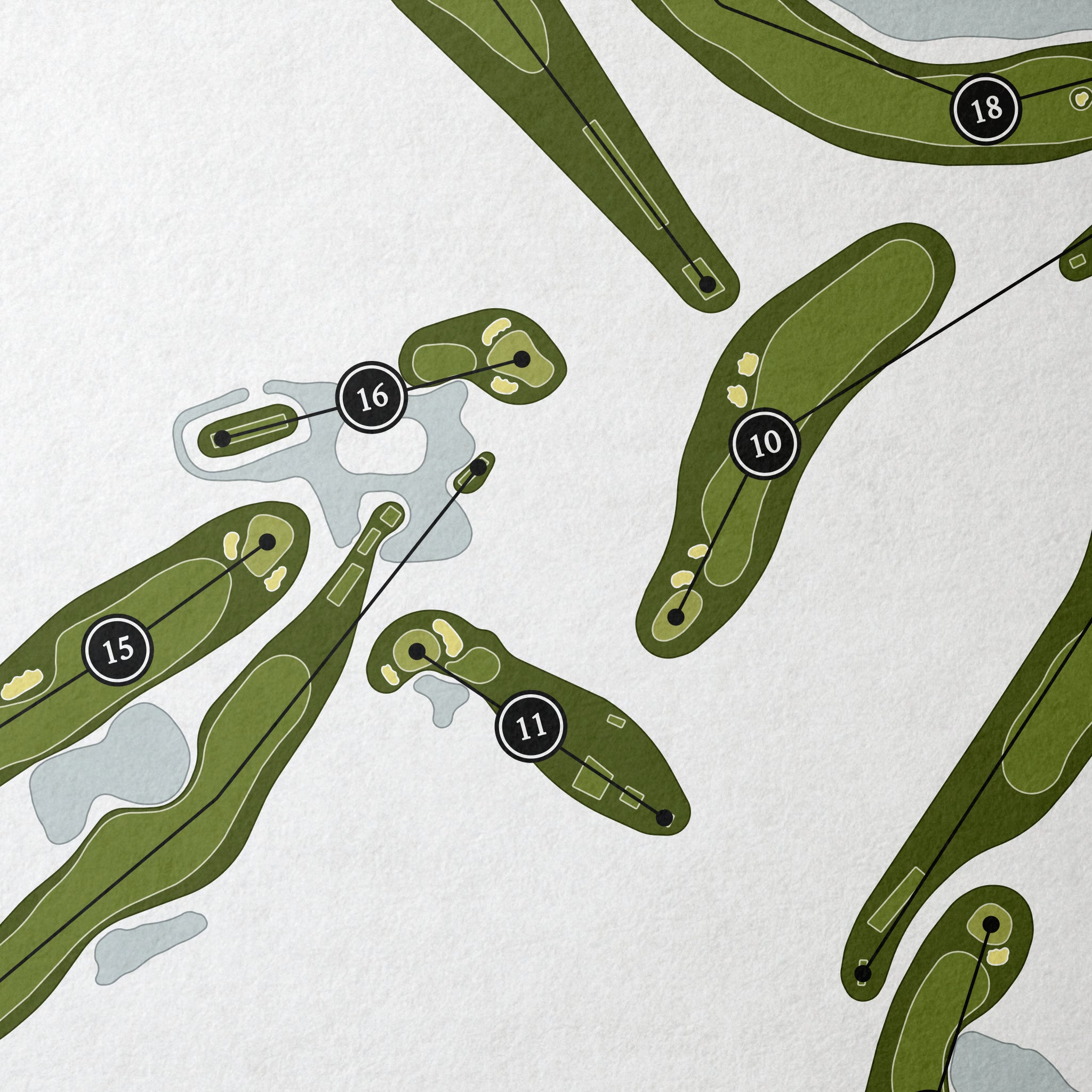 San Joaquin Country Club | Golf Course Print | Close Up