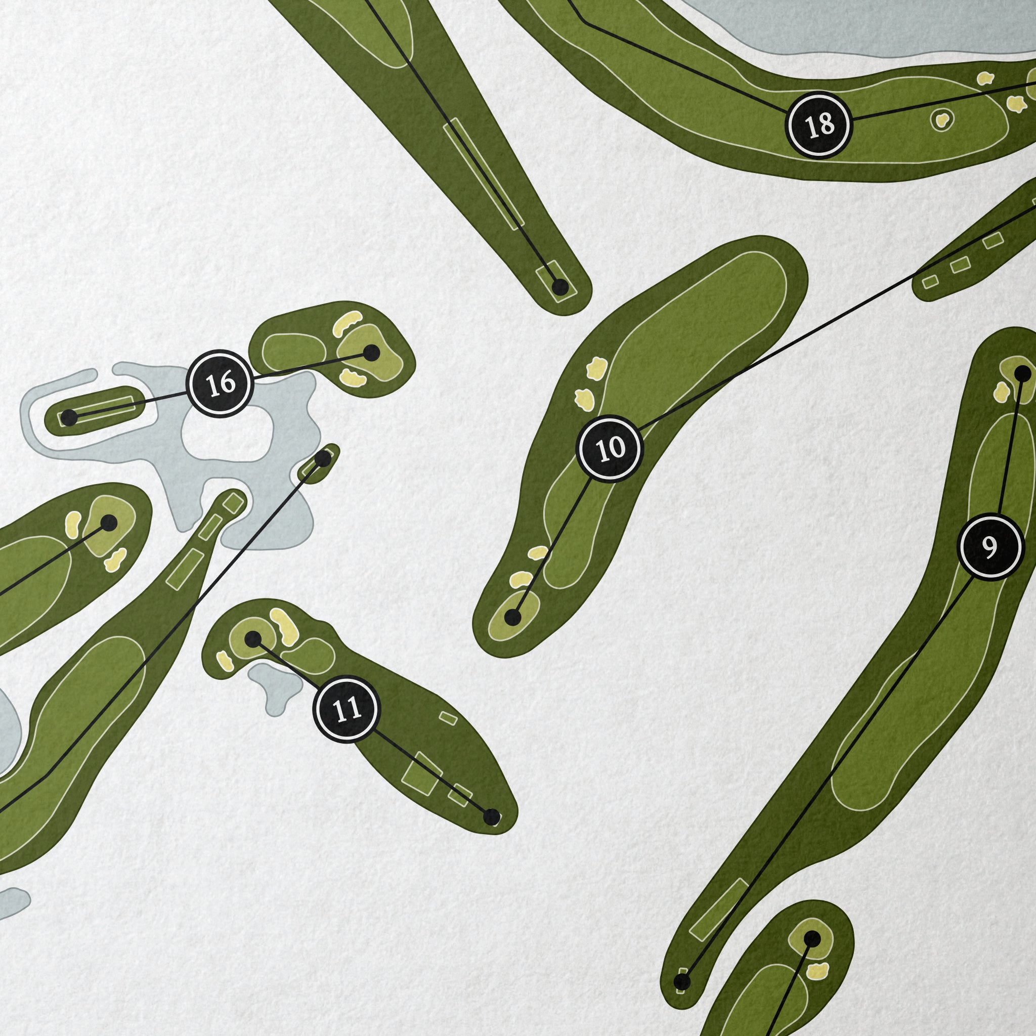 San Joaquin Country Club | Golf Course Print | Close Up