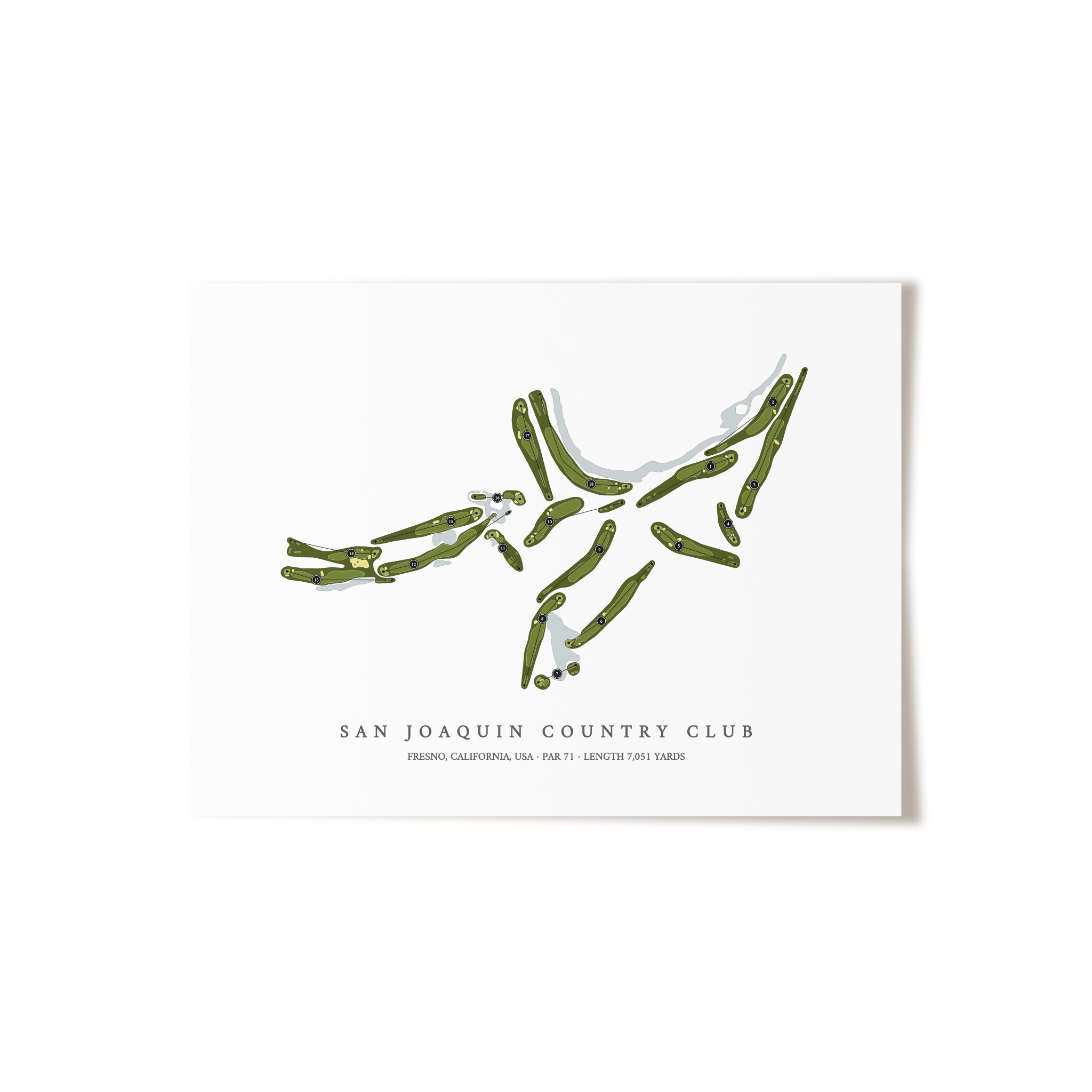 San Joaquin Country Club | Golf Course Print | Unframed