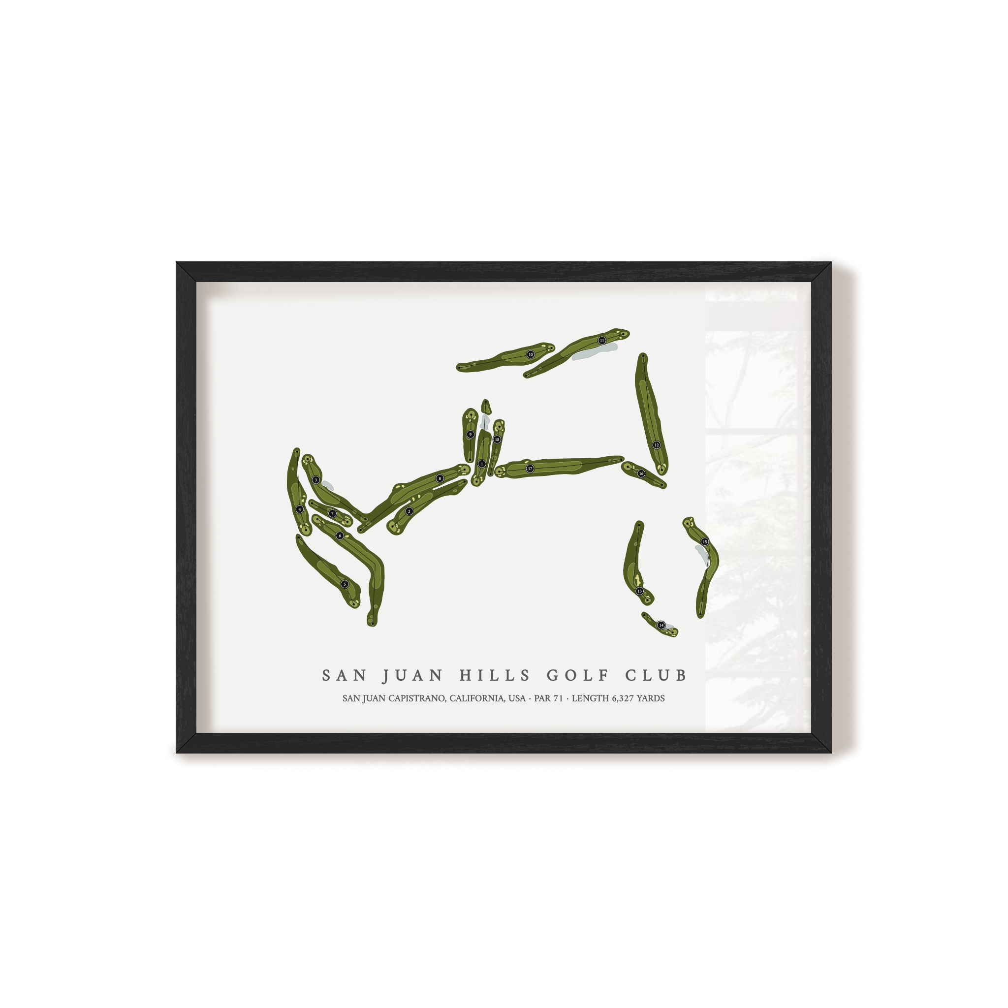 San Juan Hills Golf Club | Golf Course Print | Black+Frame