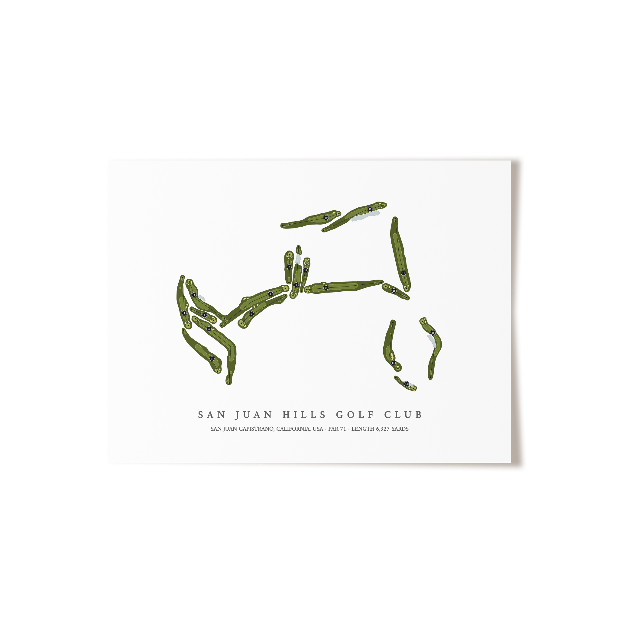 San Juan Hills Golf Club | Golf Course Print | Unframed