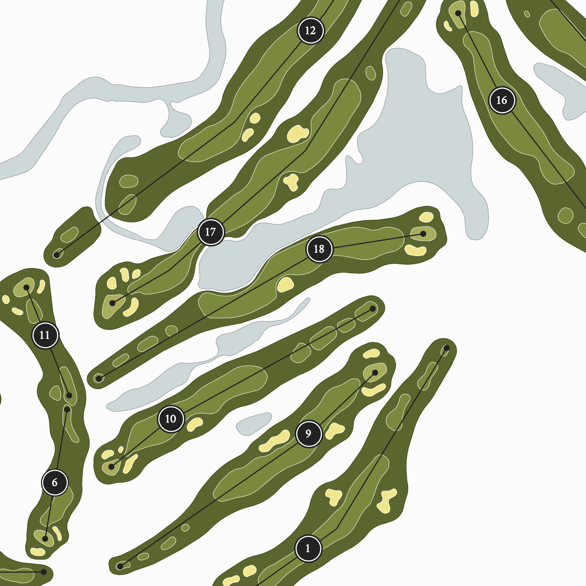 Sanctuary Golf Club | Golf Course Print | Close Up