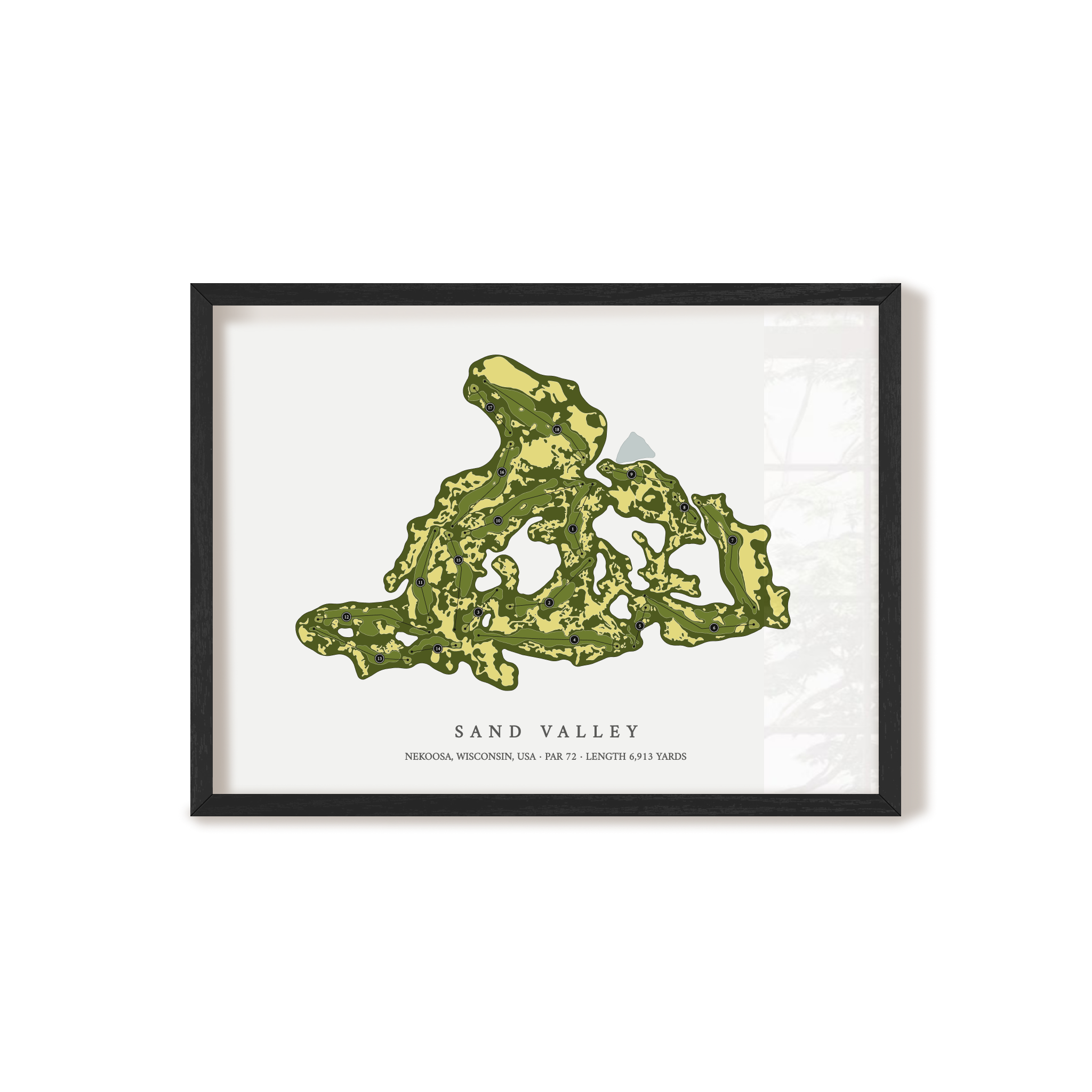 Sand Valley | Golf Course Print | Black Frame