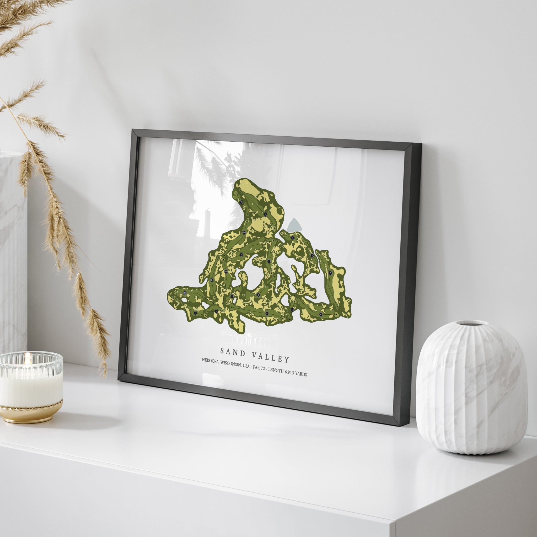 Sand Valley | Golf Course Print | On Table
