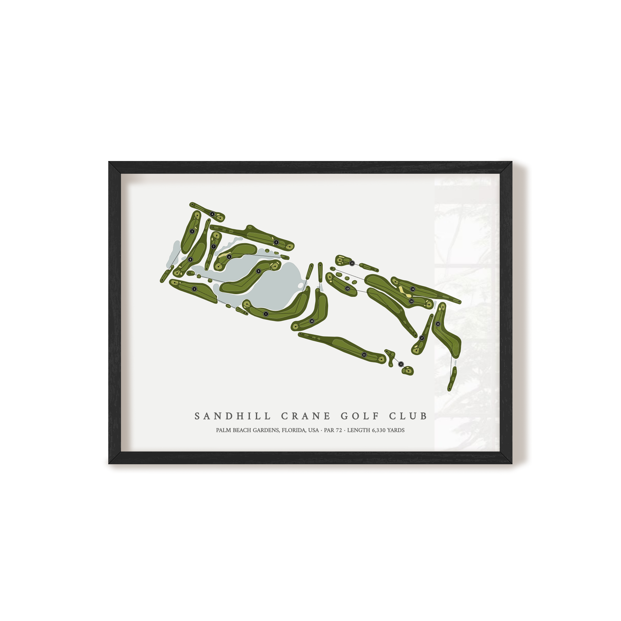 Sandhill Crane Golf Club | Golf Course Map | Black+Frame
