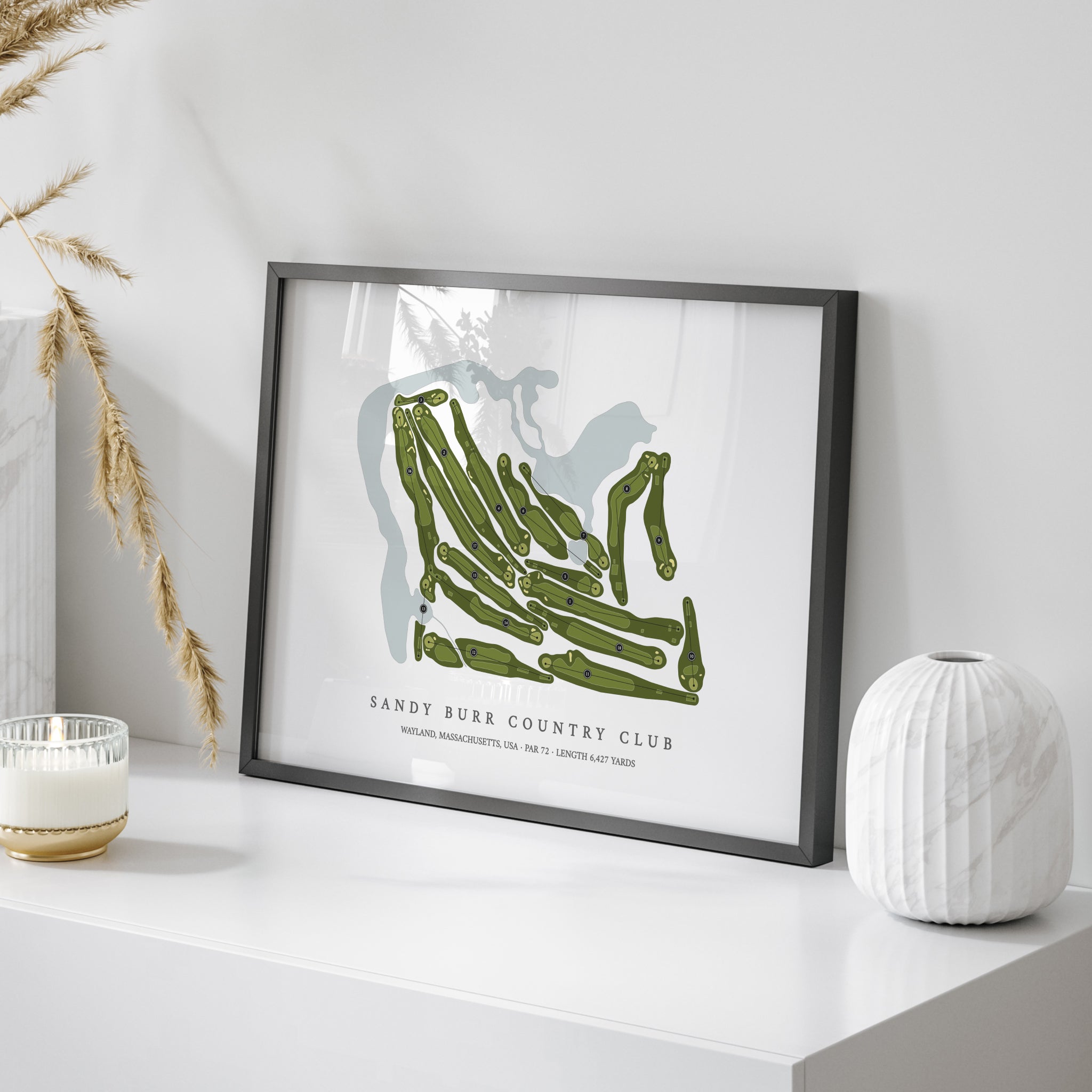 Sandy Burr Country Club | Golf Course Print | On+Table