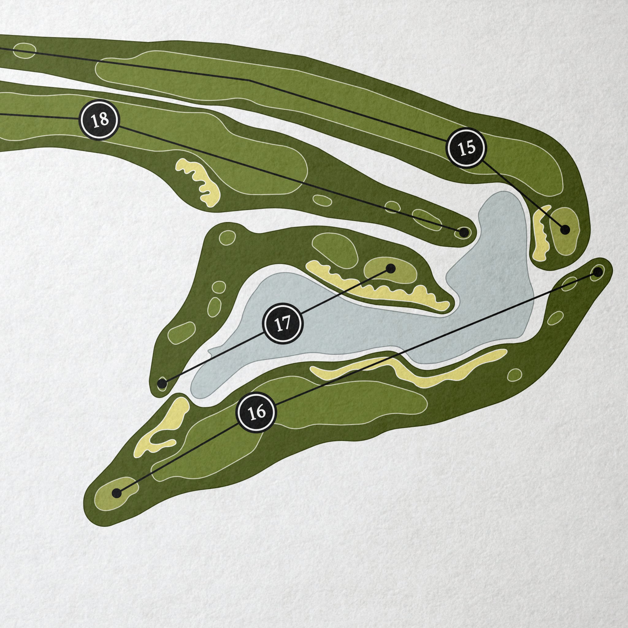 Sandy Pines Golf Club | Golf Course Map | Close Up