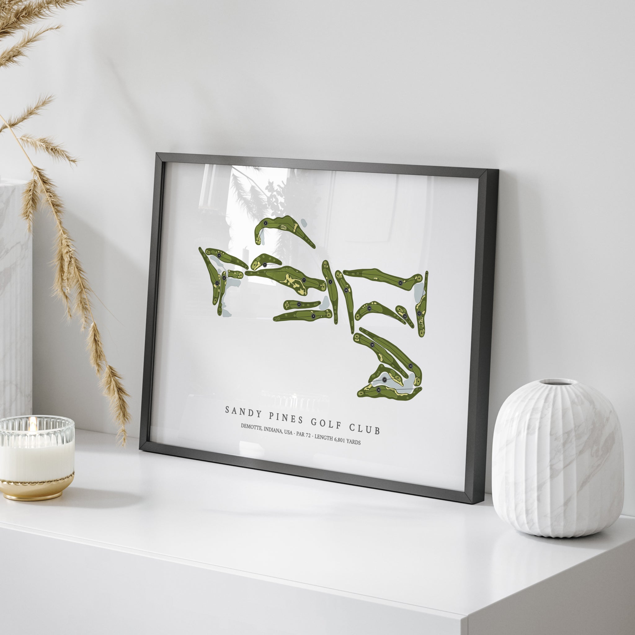 Sandy Pines Golf Club | Golf Course Map | On Table