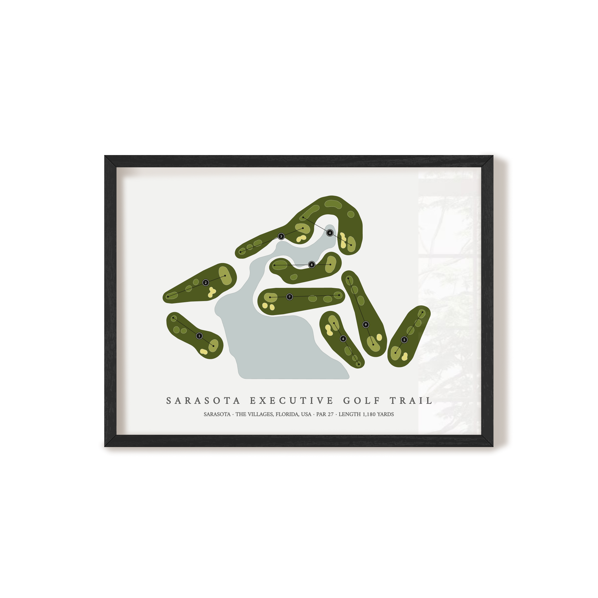 Sarasota Executive Golf Trail | Golf Course Map | Black Frame