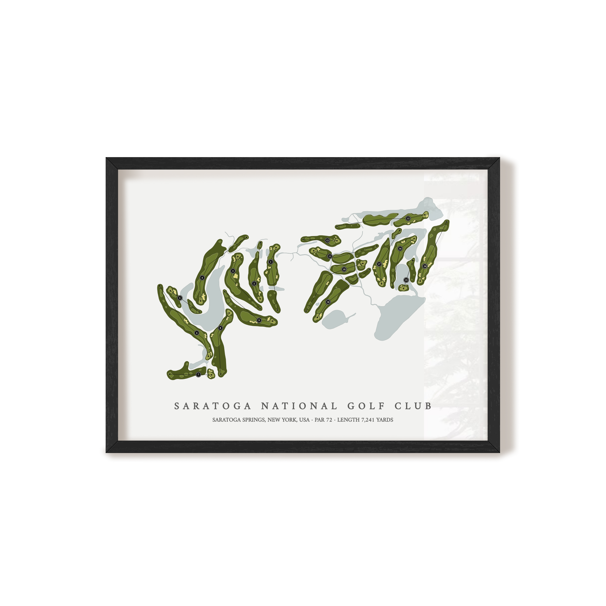 Saratoga National Golf Club | Golf Course Print | Black Frame