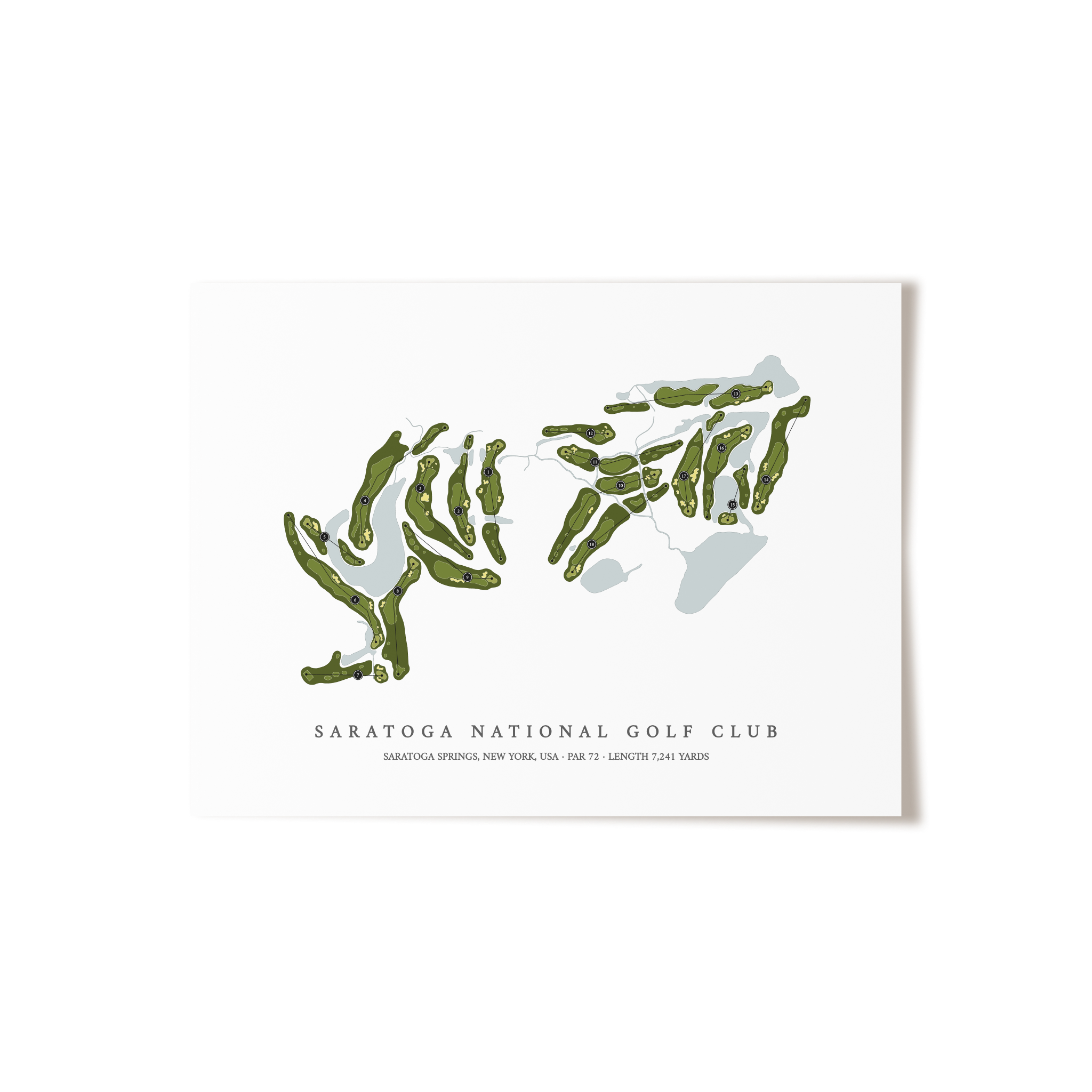 Saratoga National Golf Club | Golf Course Print | Unframed