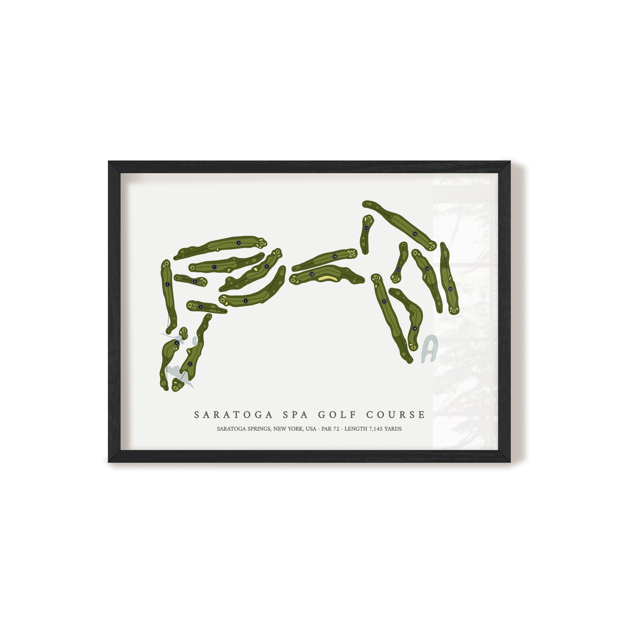 Saratoga Spa Golf Course | Golf Course Print | Black Frame