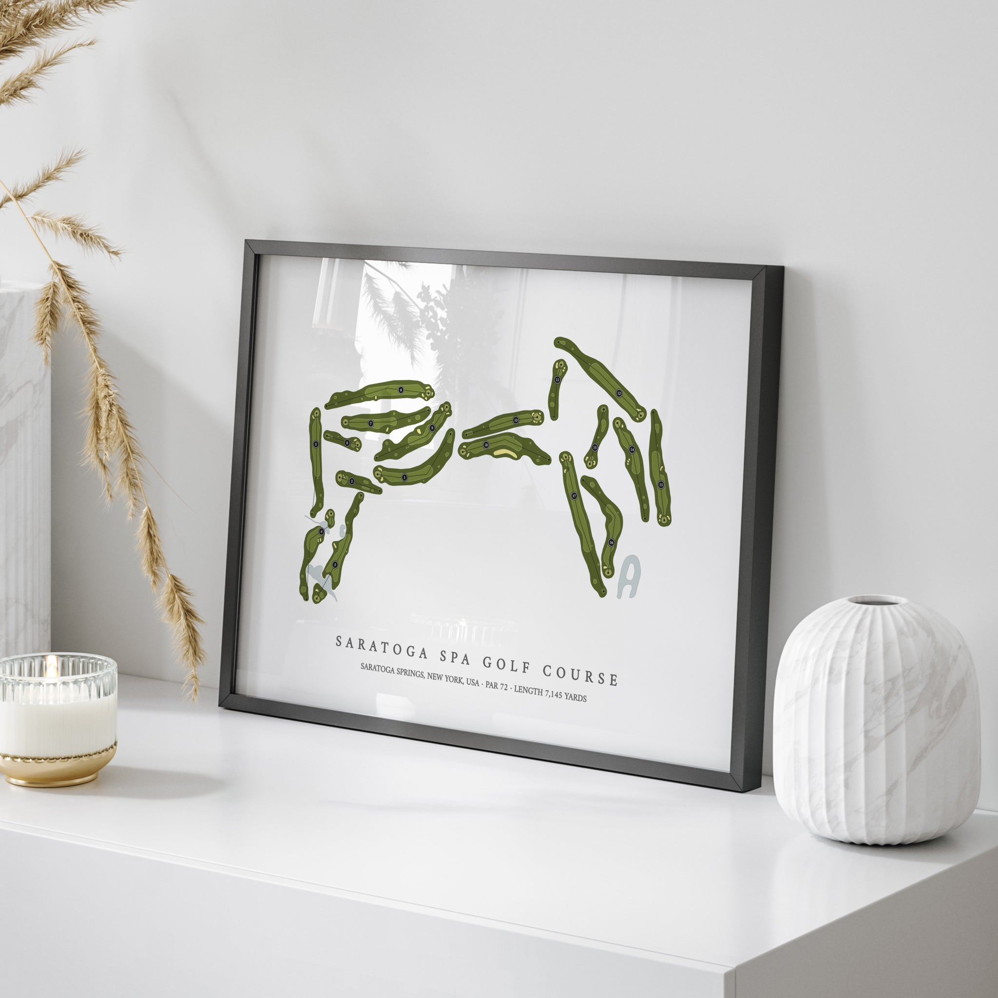 Saratoga Spa Golf Course | Golf Course Print | On Table