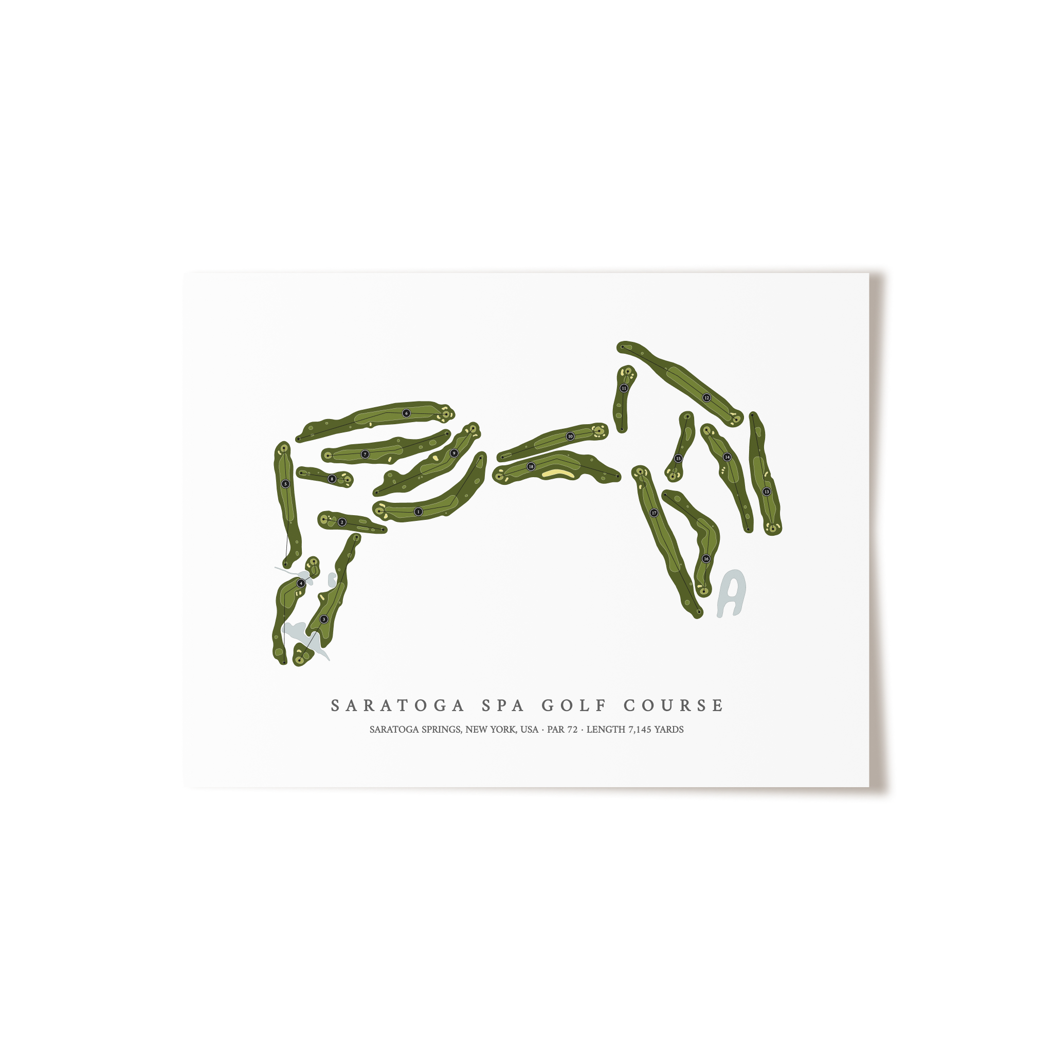 Saratoga Spa Golf Course | Golf Course Print | Unframed